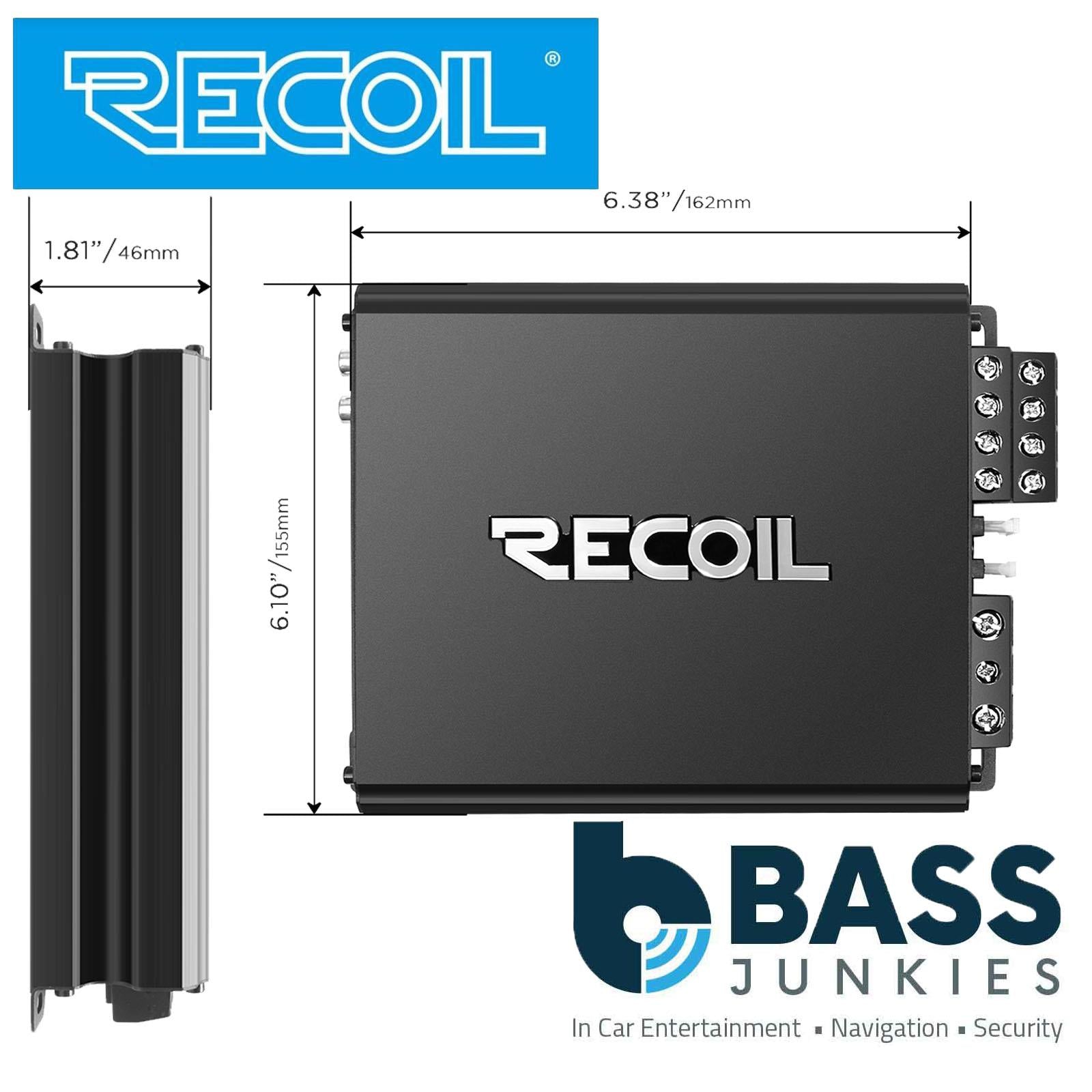 Recoil DI550.4 - 1040 Watts 4-Channel 2-4 Ohm Stable Class-D Car Amp Amplifier