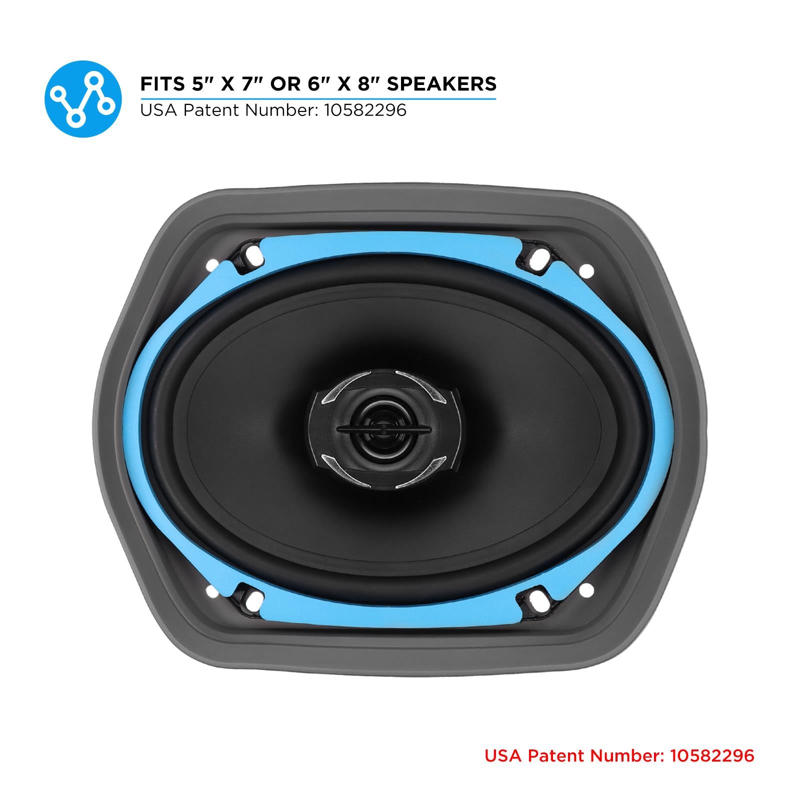 Recoil SPB68 5”x7” 6”x8” Waterproof Silicone Car Speakers Baffle & Isolator Kit