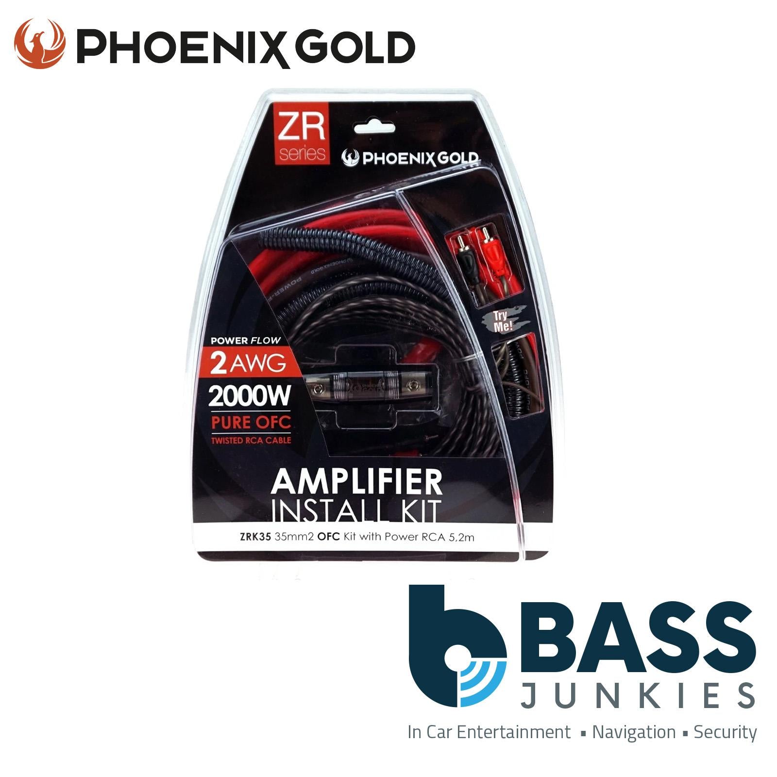 Phoenix Gold ZRK35 – 2000 Watts 2 AWG 35mm² OFC Car Amplifier RCA Wiring Kit