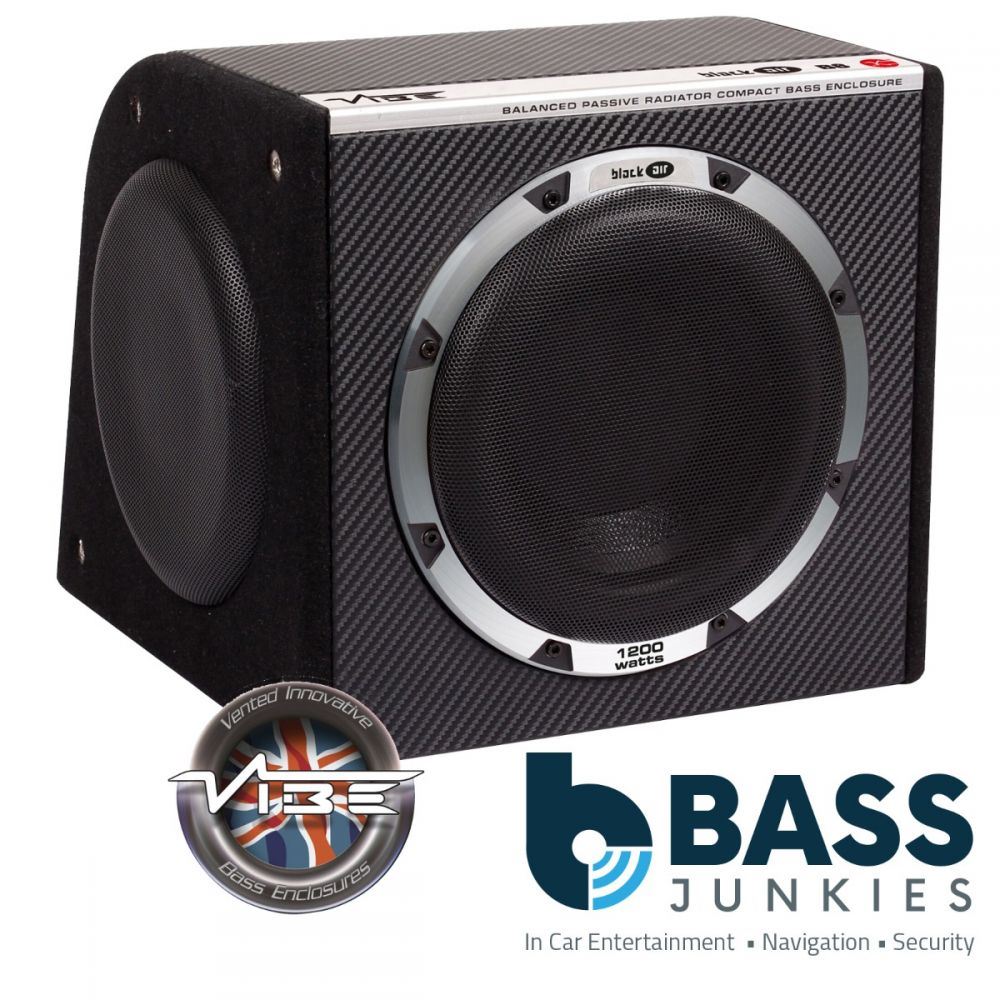 Vibe BLACKAIRB8-V6 8" 20cm 1200 Watts BlackAir Compact Passive Car Subwoofer Enclosure