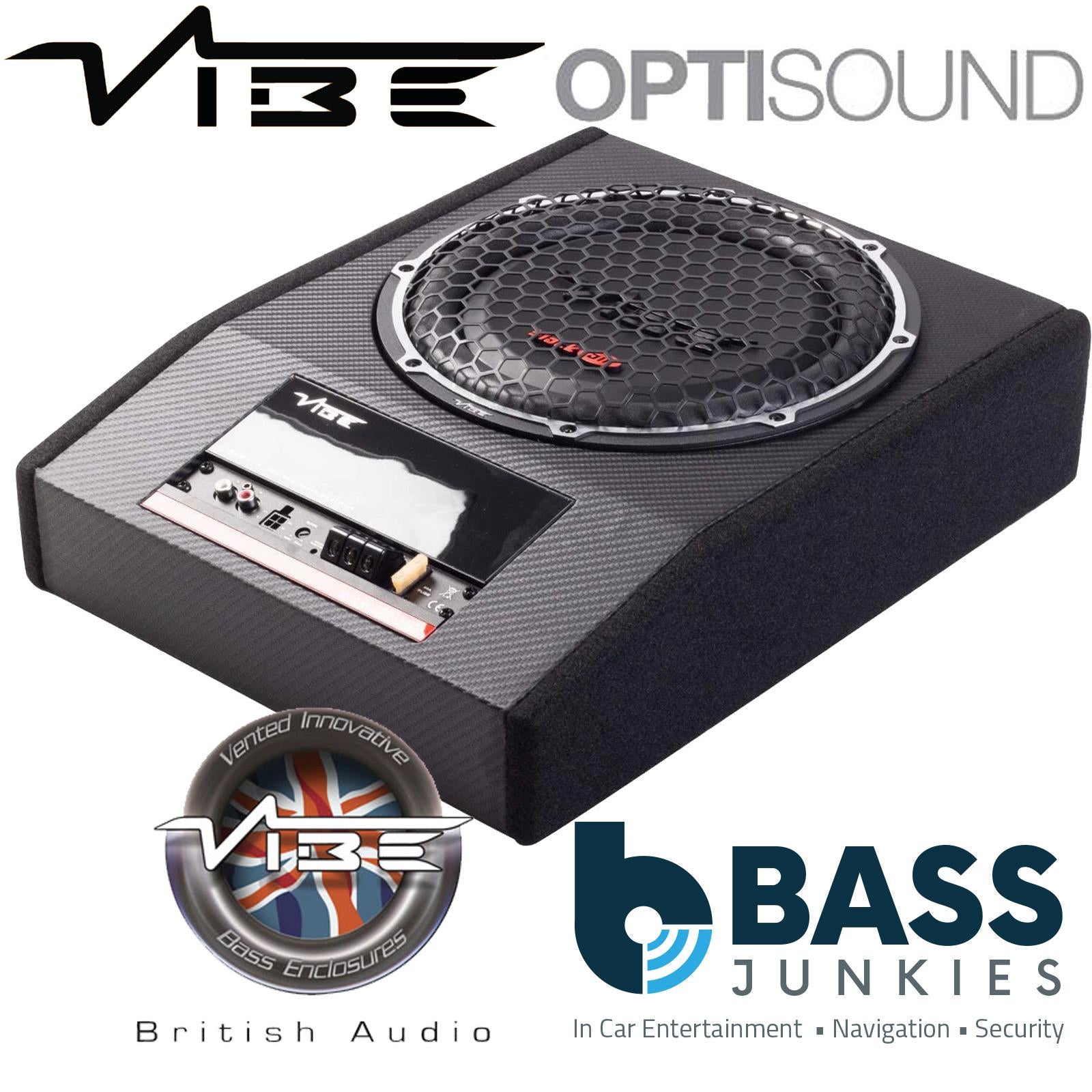 Vibe OPTISOUNDAUTO10A-V4 - 10" 900 Watts Amplified Underseat Car Subwoofer