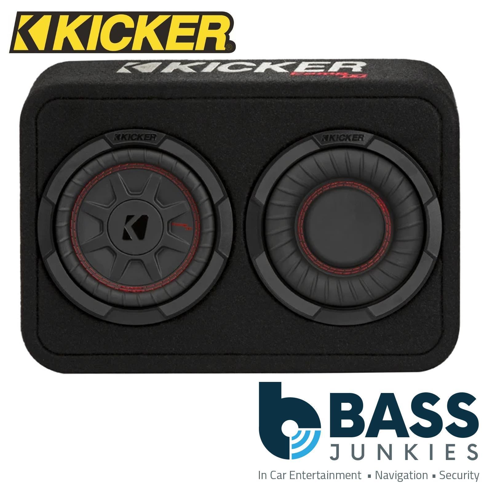 Kicker 48TCWRT82 - 600 Watts CompRT 8" Thin Slim Loaded Car Bass Box Enclosure