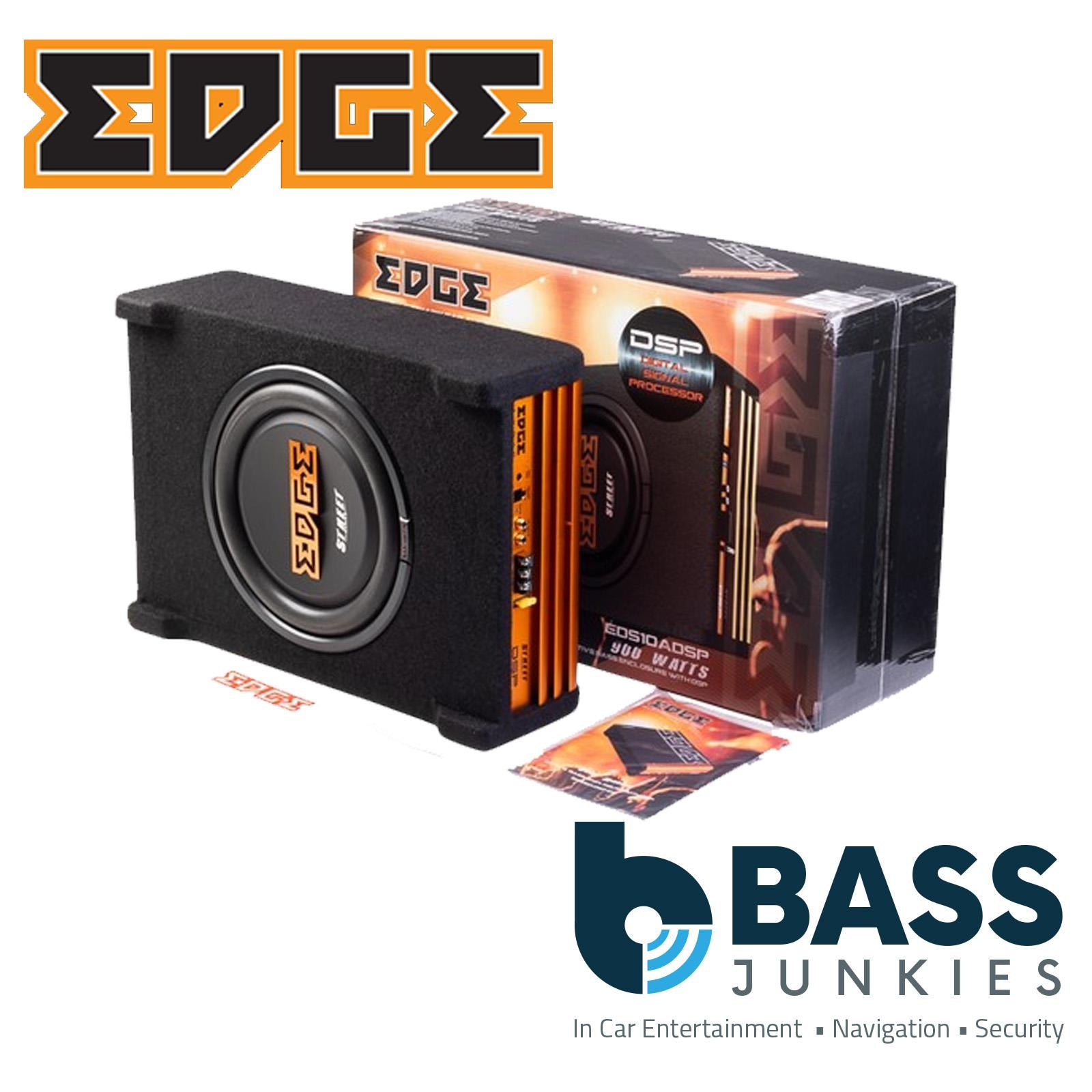 EDGE EDS10ADSP-E4 - 900 Watts Shallow Underseat Active Car Bass Box With DSP