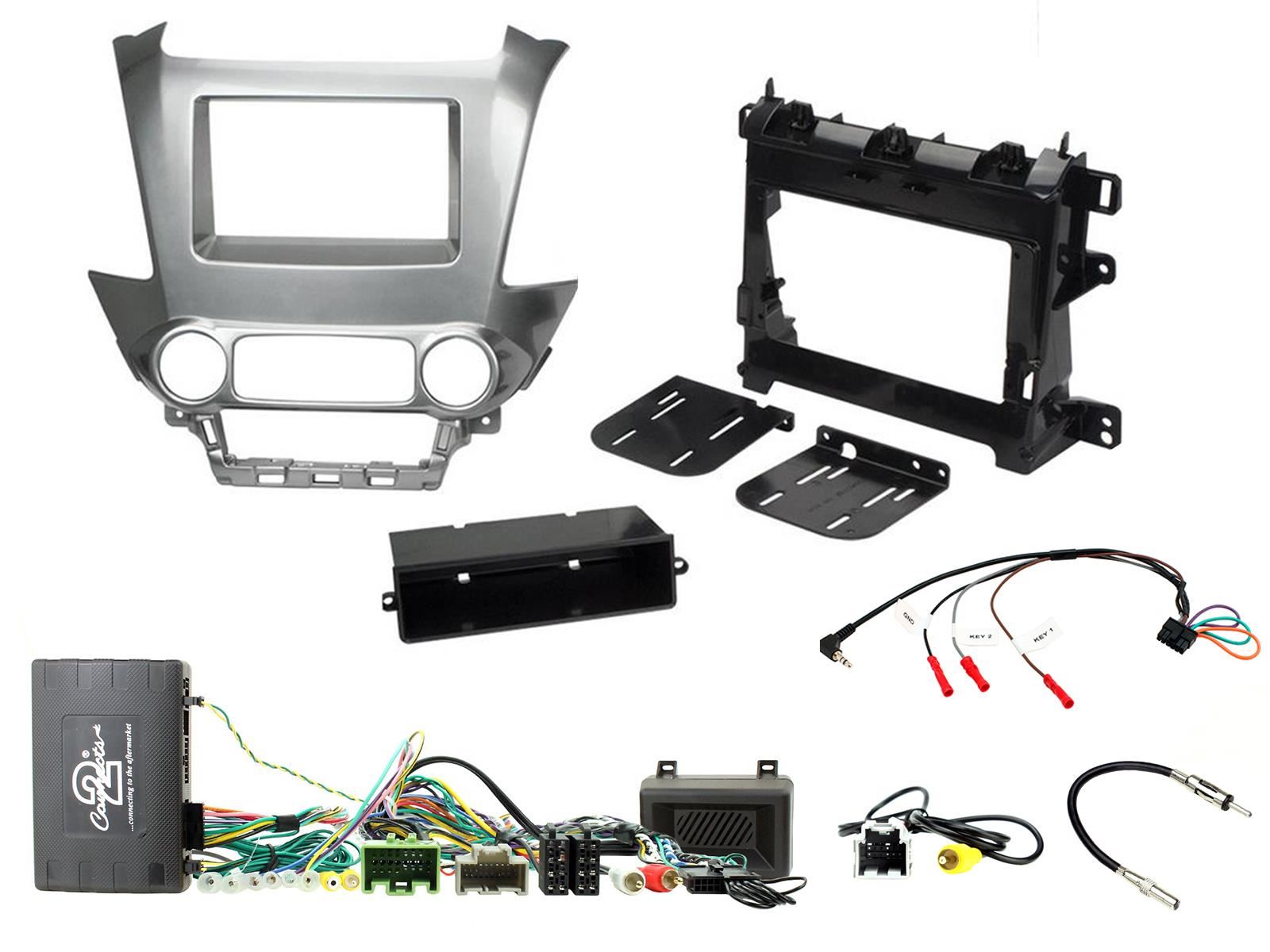 Double Din Stereo Fitting Kit + Steering Wheel Stalk Controls to fit Chevrolet Tahoe 2014- | Chevrolet Suburban 2014- | GMC Yukon 2014-