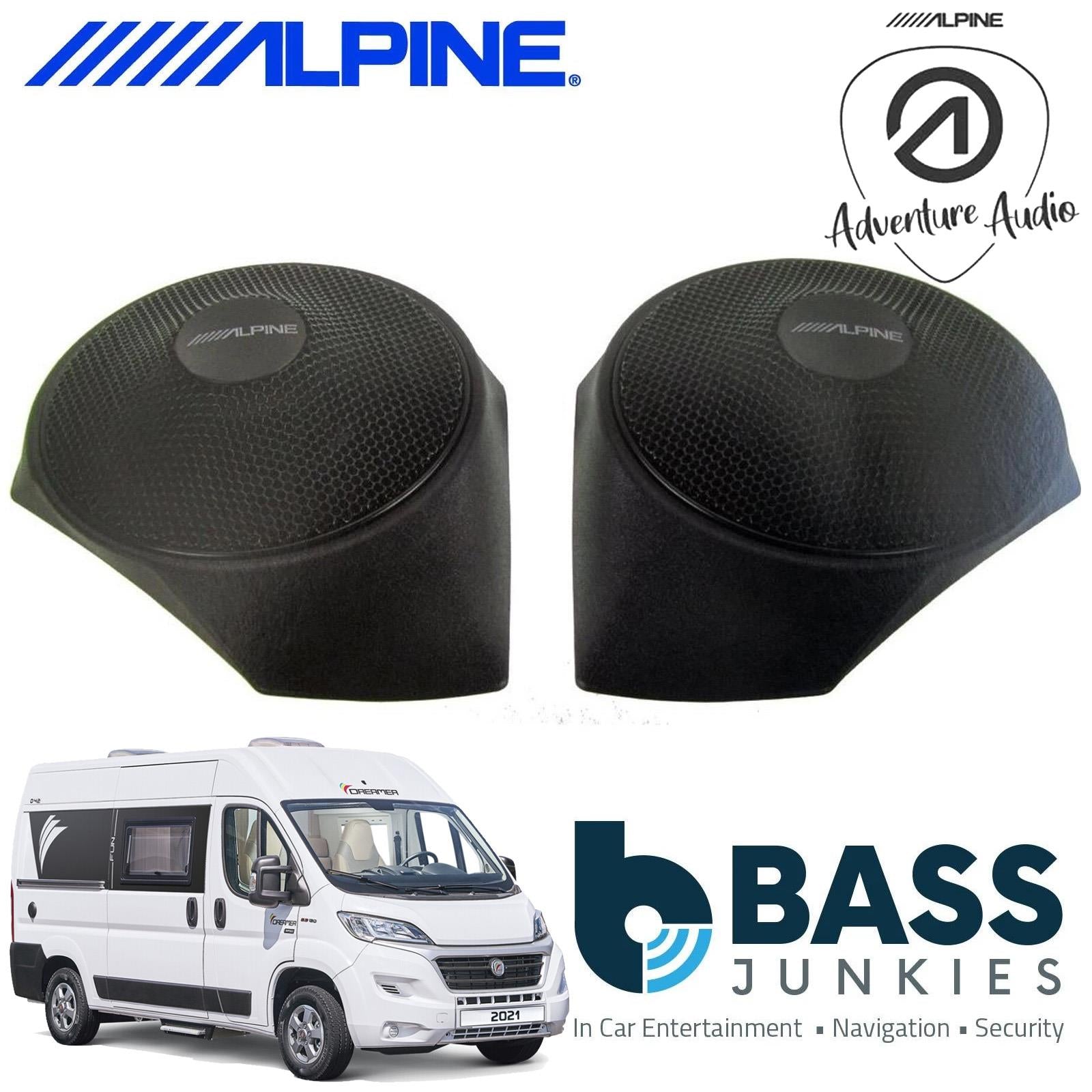 Alpine SWA-150KIT- Front & Rear Speakers Car Amplifier & Subwoofer Bass Box for Fiat Ducato 3 (7,8 Models) 2022 On