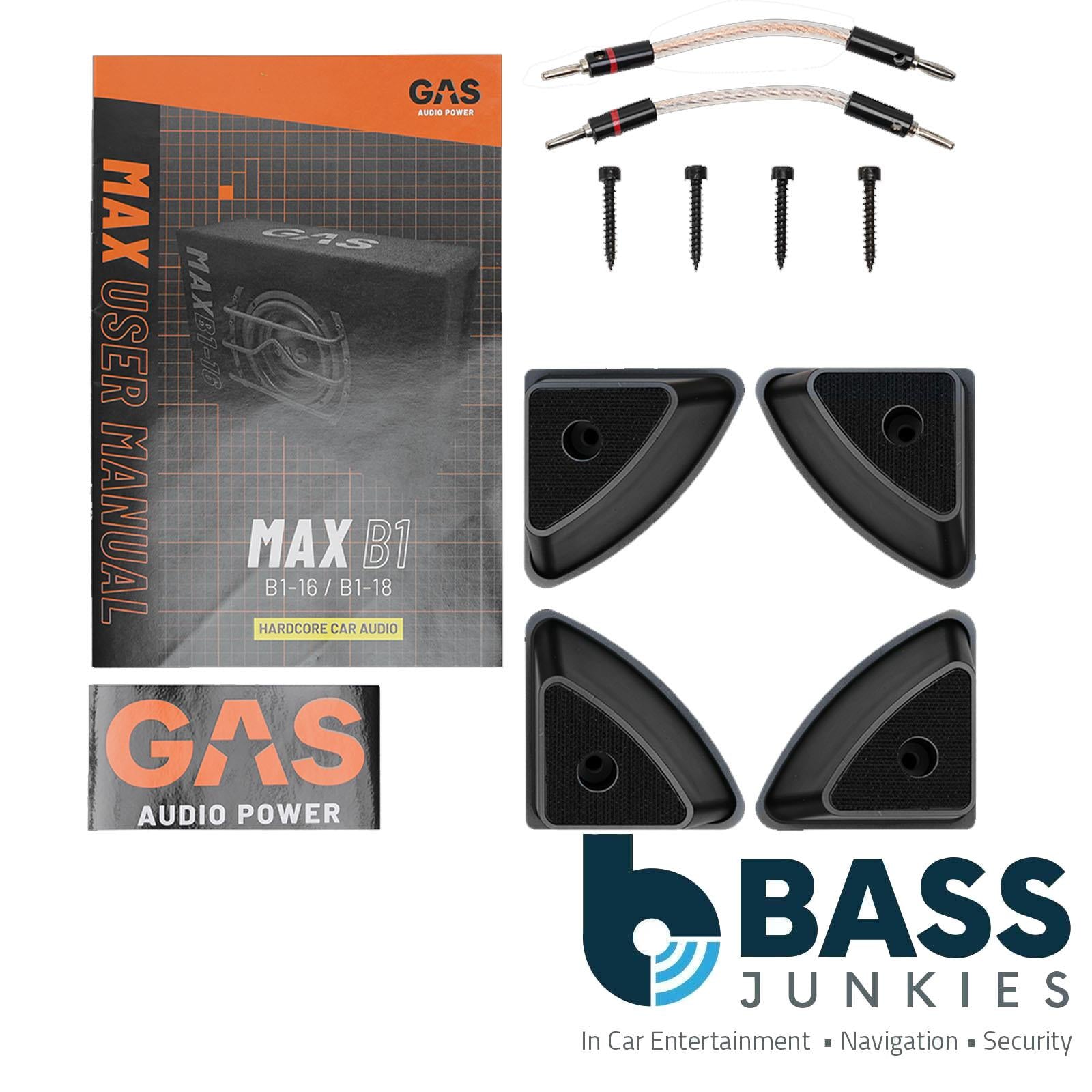 Gas MAX B1-16 - 800 Watts 6.5 Inch 16.5cm Vented Enclosure Car Subwoofer