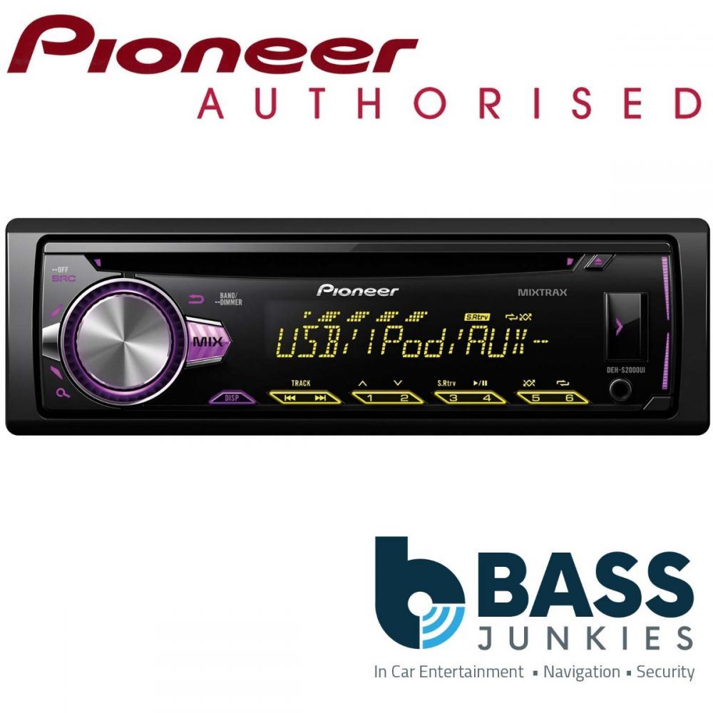 Pioneer DEH-S2000UI CD USB AUX iPod iPhone Android Car Radio Stereo