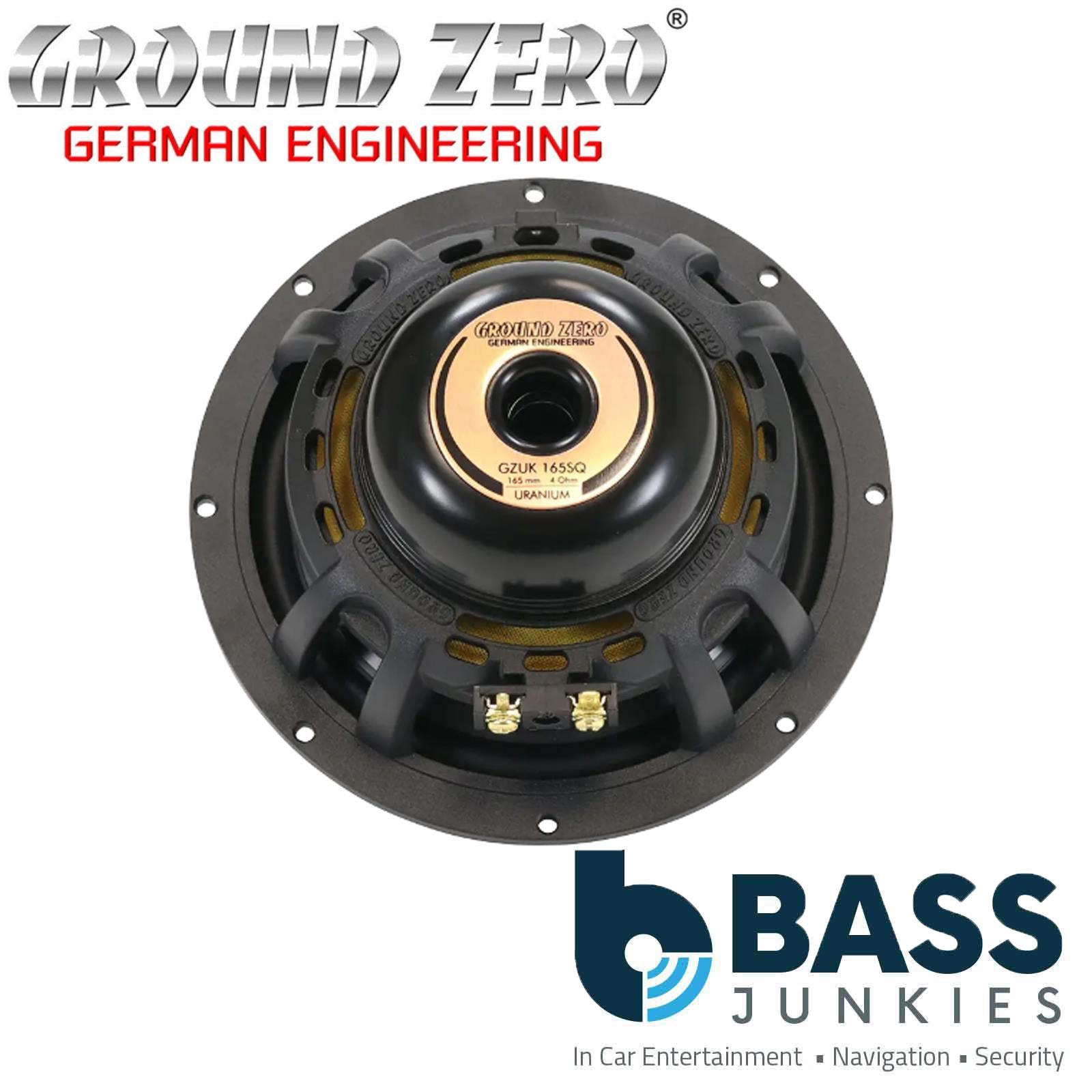 GROUND ZERO GZUC 165.3SQ-ACT 250W 6.5″ 3-Way SQ Comp Loudspeaker System