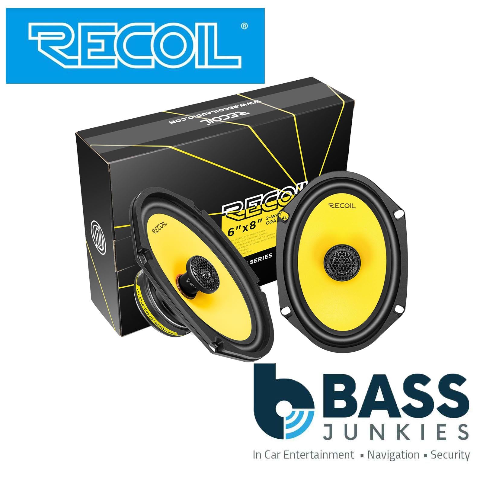 Recoil RLX682 - 180 Watts 6x8" Inch 2 Way Coaxial Car Door Speakers Pair