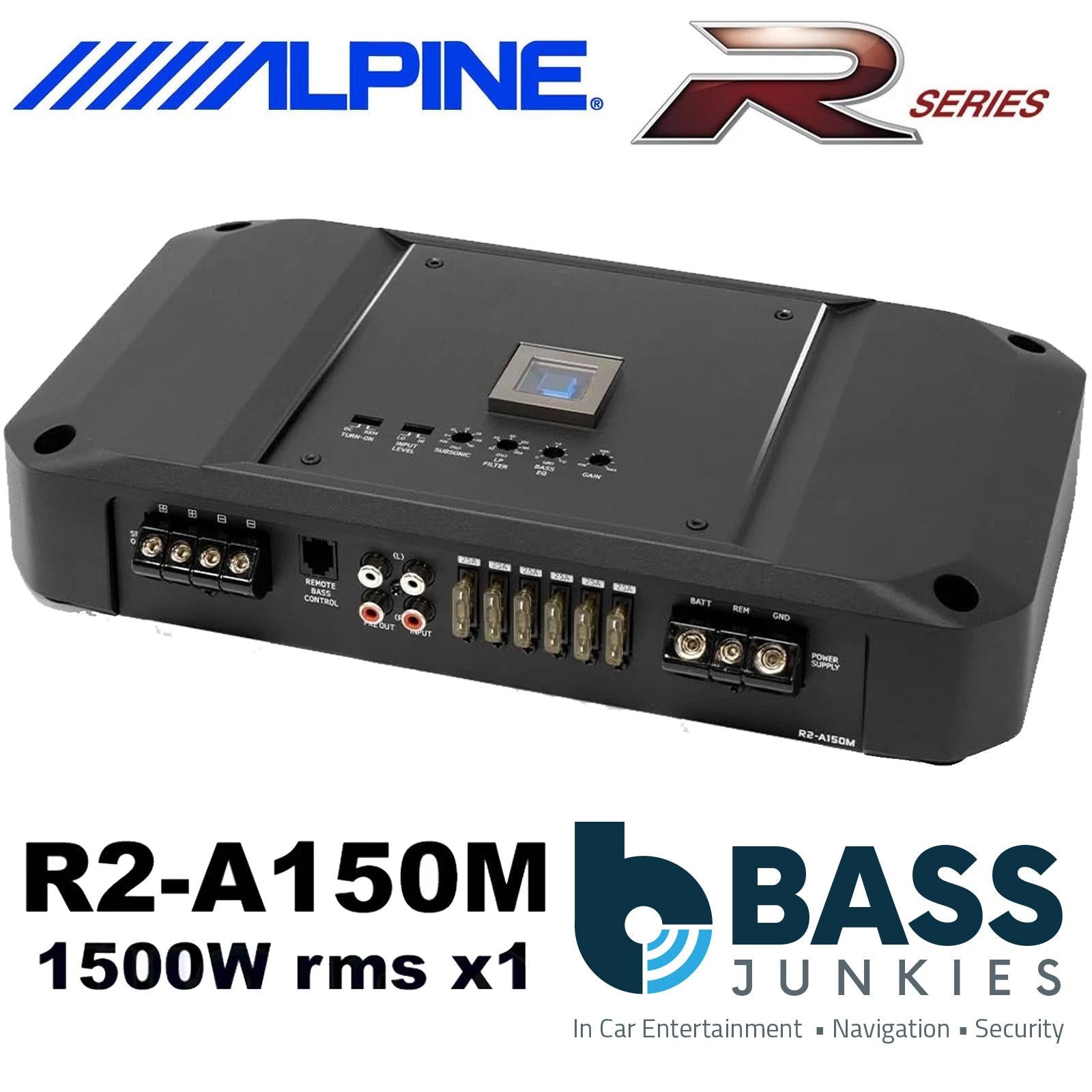 Alpine R2-A150M - R-Series 1500 Watts Hi-Res Mono Car Subwoofer Amp Amplifier