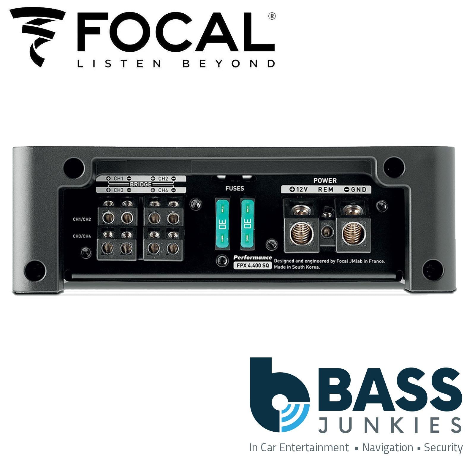 Focal FPX 4.400 SQ 4/3/2 Channels Mode 70 Watts RMS 4 Ohm Class ABD Car Audio Amplifier
