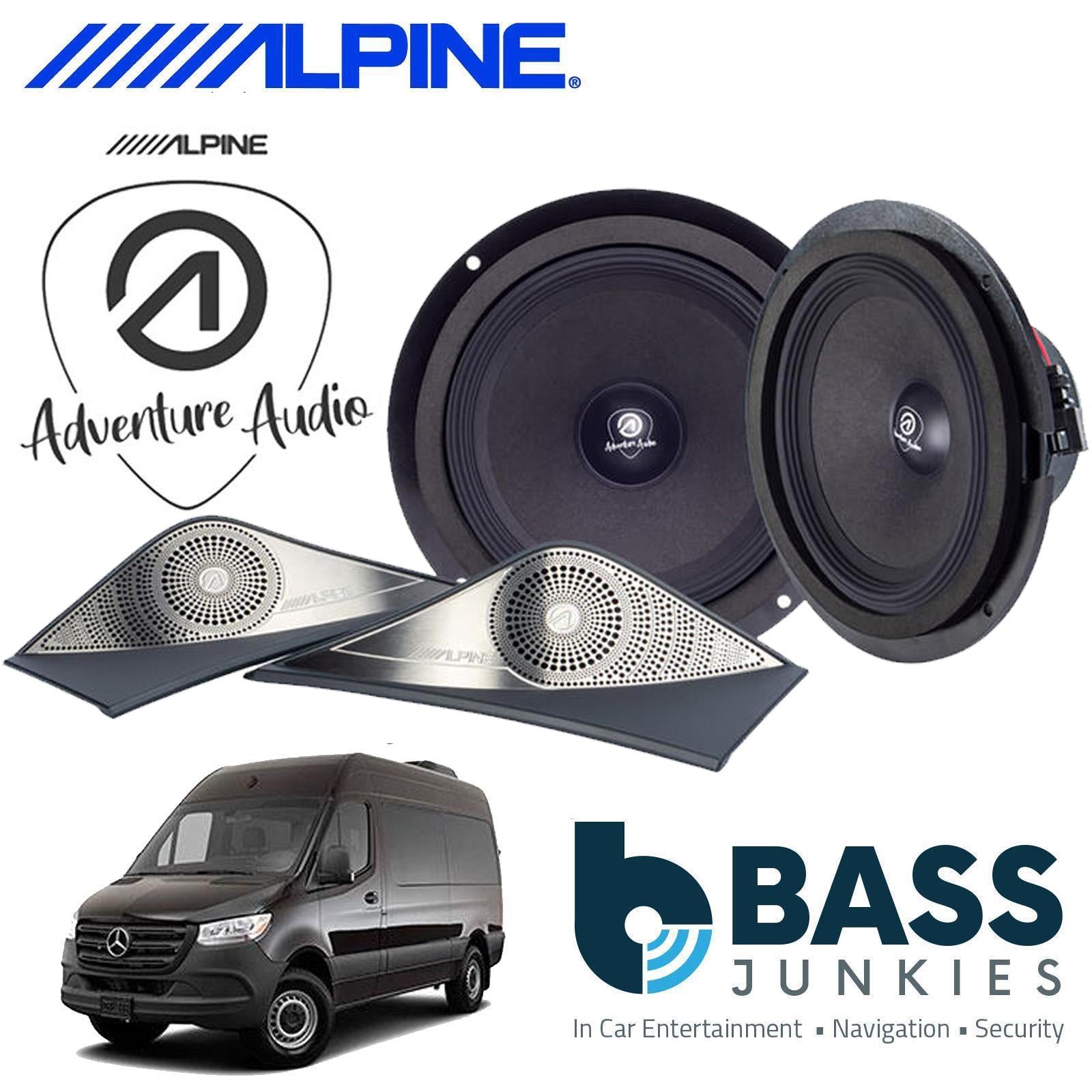 Alpine W84AS907-2 - 6-Channel DSP Car Amplifier 8" Sub Bass Box & Speaker Kit for Mercedes Benz Sprinter w907 / w910 2018 Onwards
