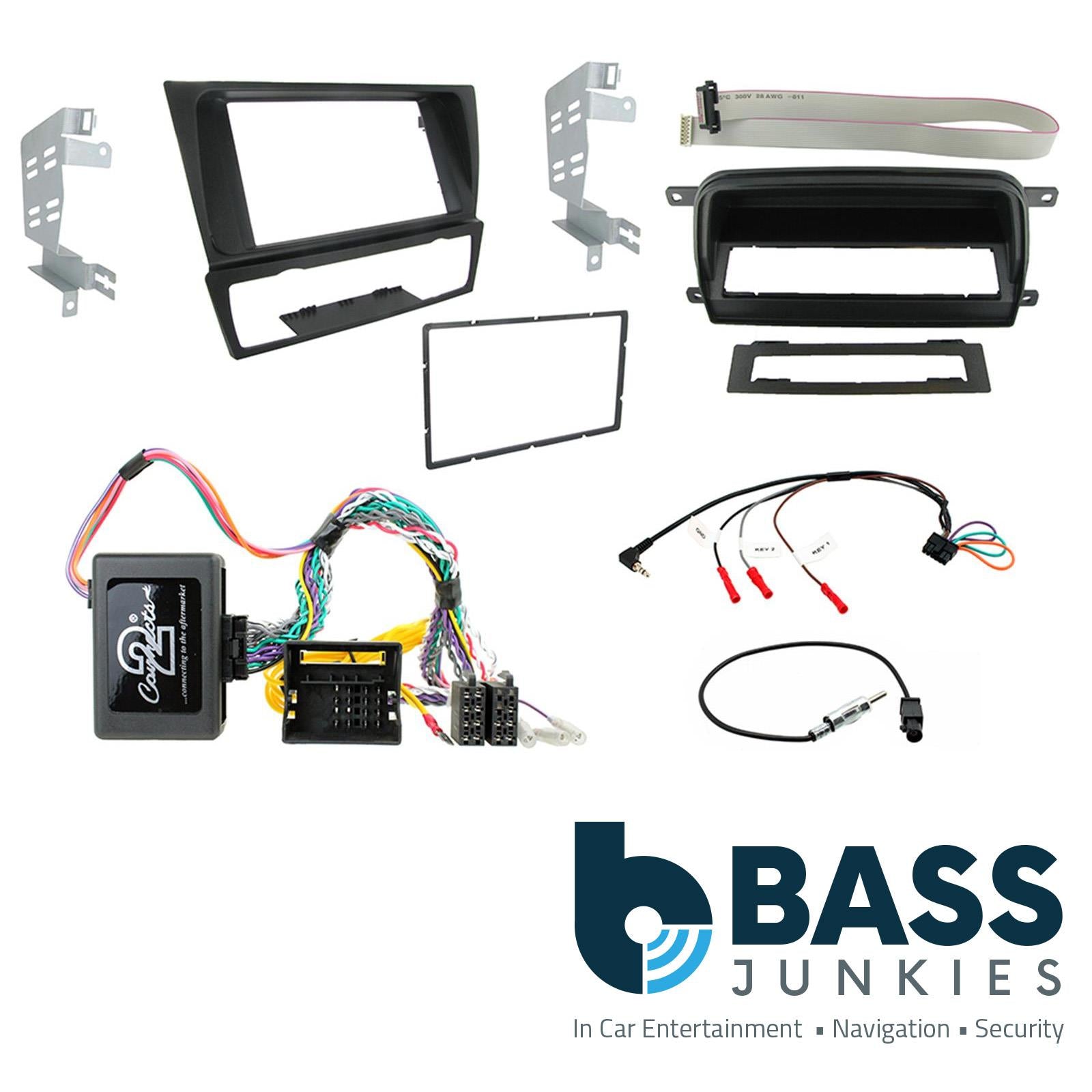 Connects2 CTKBM011 - BMW 3 Series E90/E91/E92/E93 2006 - 2012 Double Din Car Stereo Fascia & Steering Wheel Interface Fitting Kit
