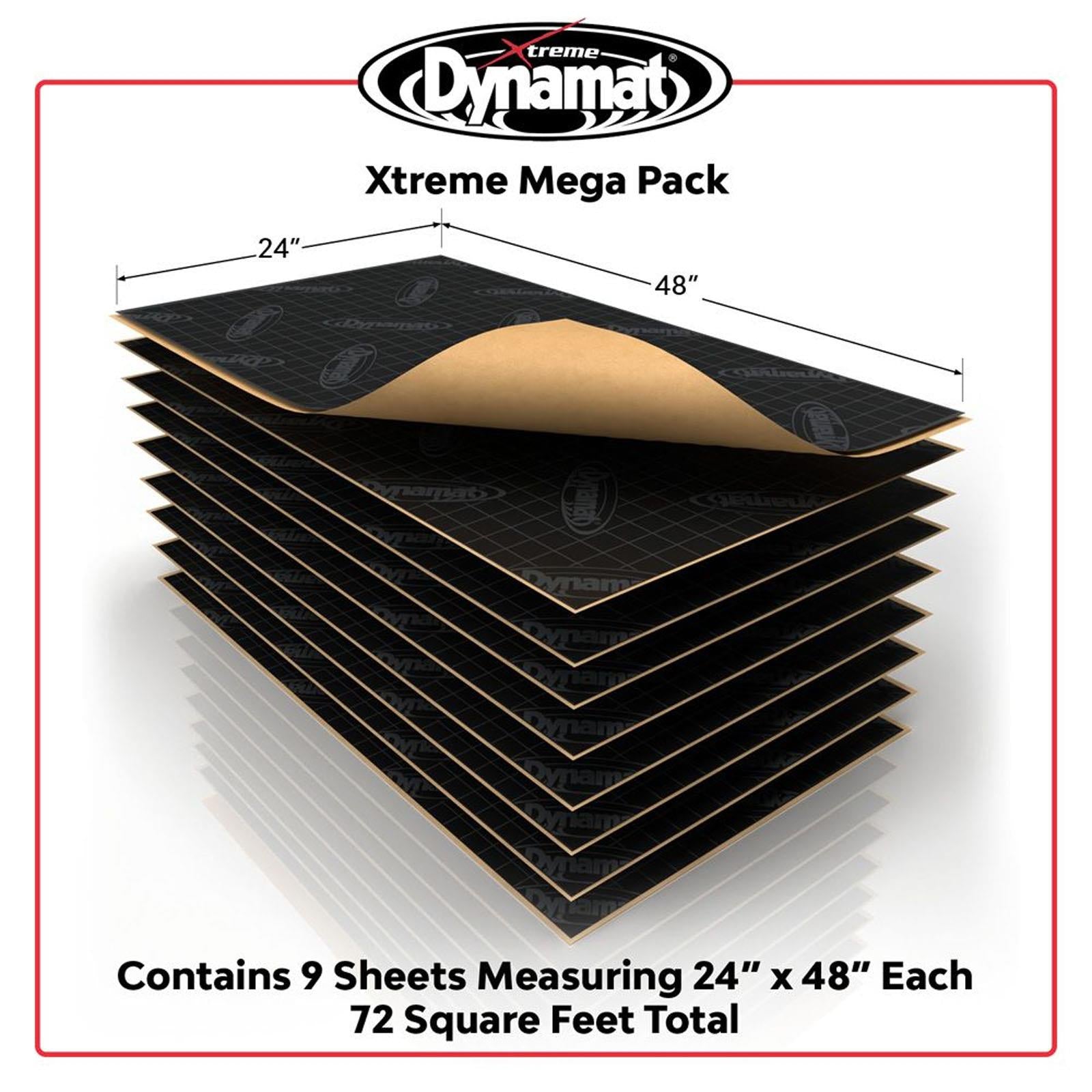 Dynamat DYN10465 - Xtreme Mega Pak 72sq.ft 24" x 48" x 9 Sheets Car Sound Deadening Mat