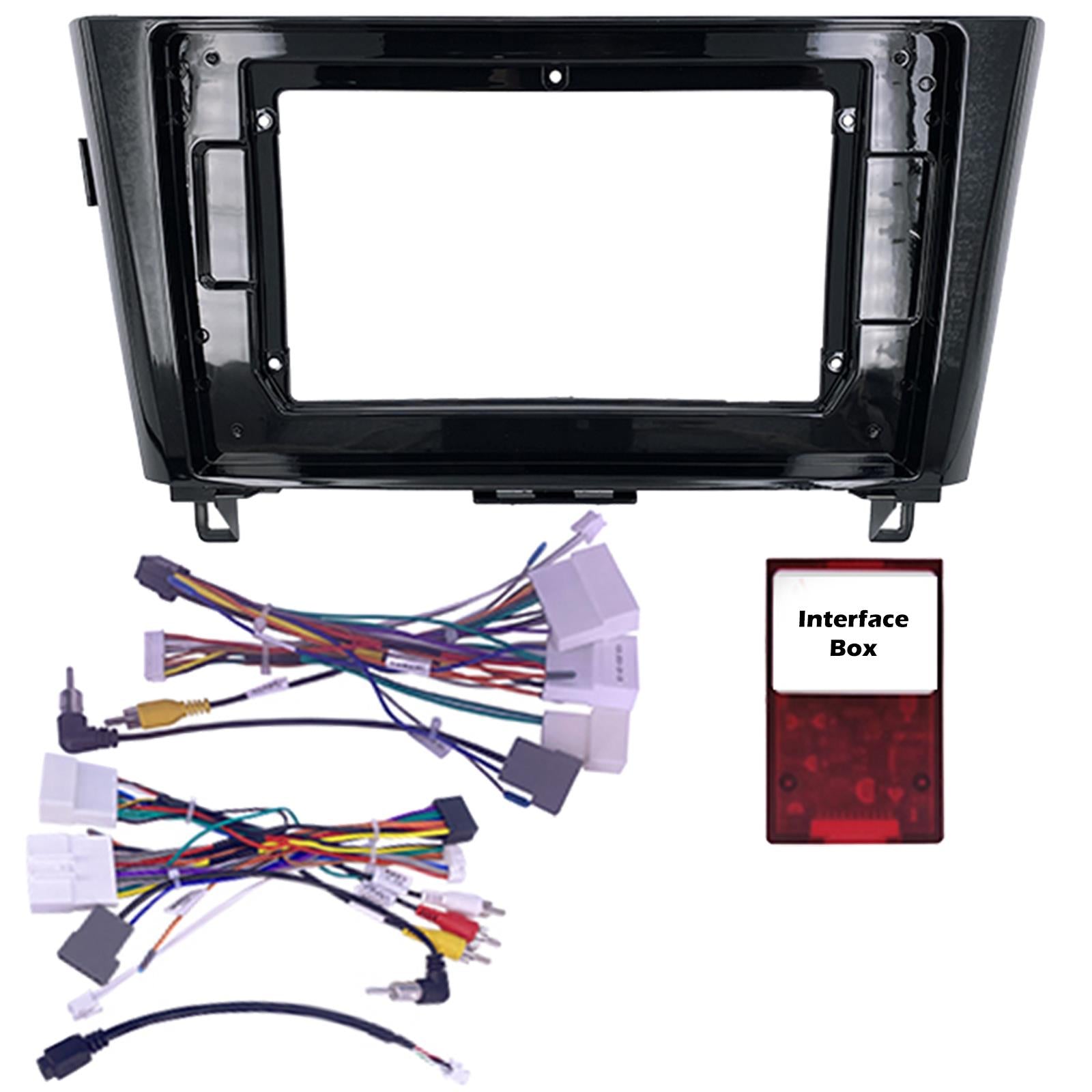 For Nissan Qashqai X-Trail Black 2016 On Fascia Panel For 9" Android Car Radio