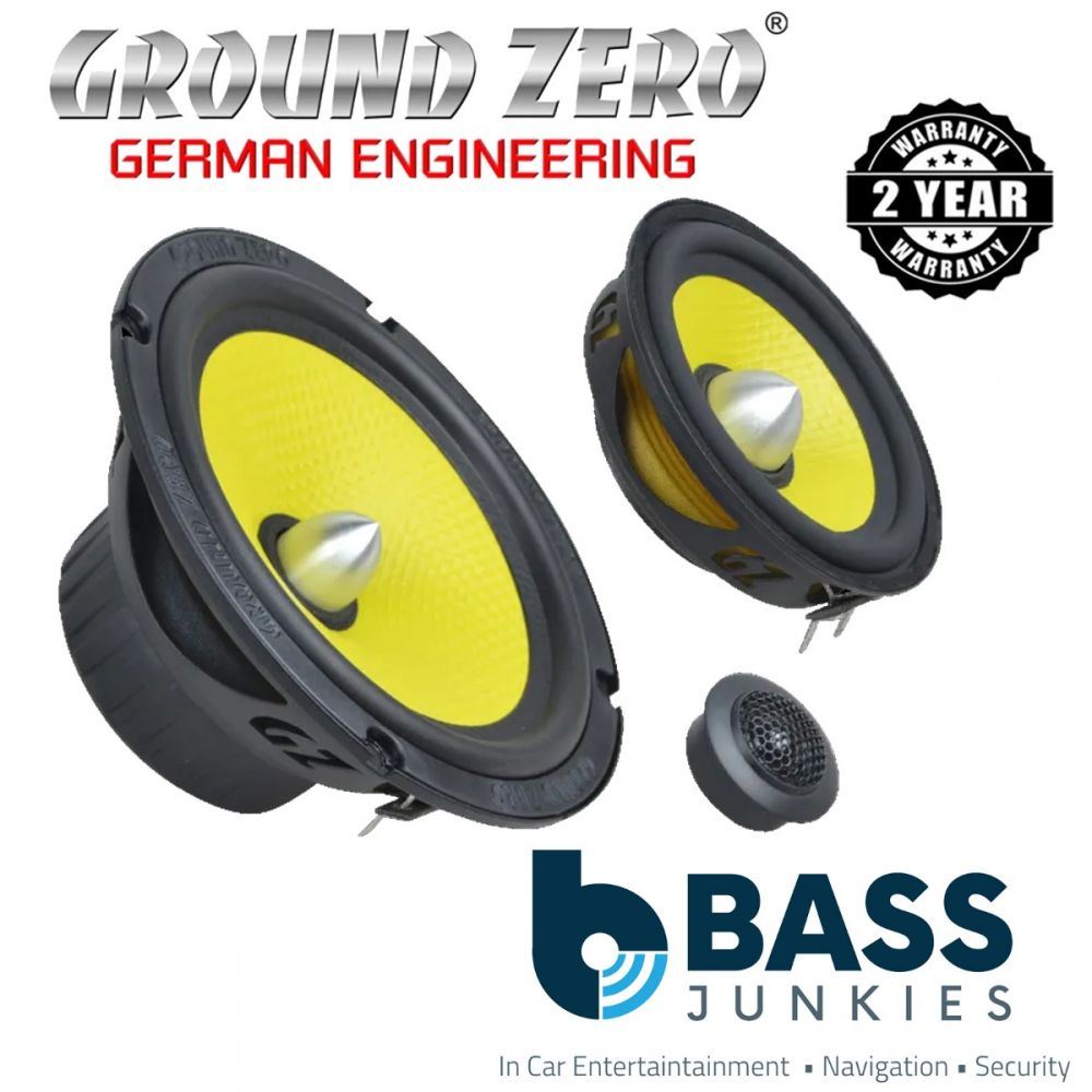 Ground Zero Titanium GZTC 165.3ACT - 6.5" 150WRMS 3-Way Component Speaker System