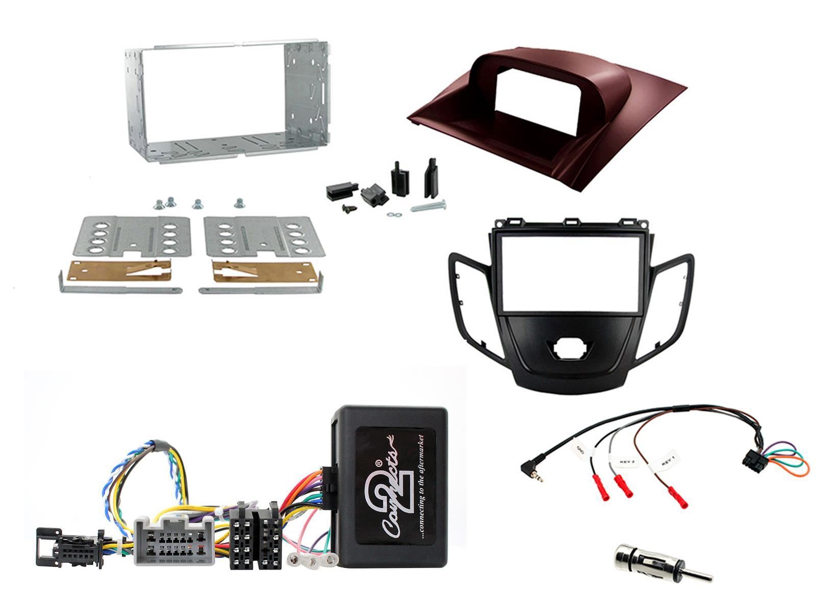 Connects2 CTKFD09 Ford Fiesta MK7 08-10 Black/Red Fascia Panel & Steering Wheel Interface