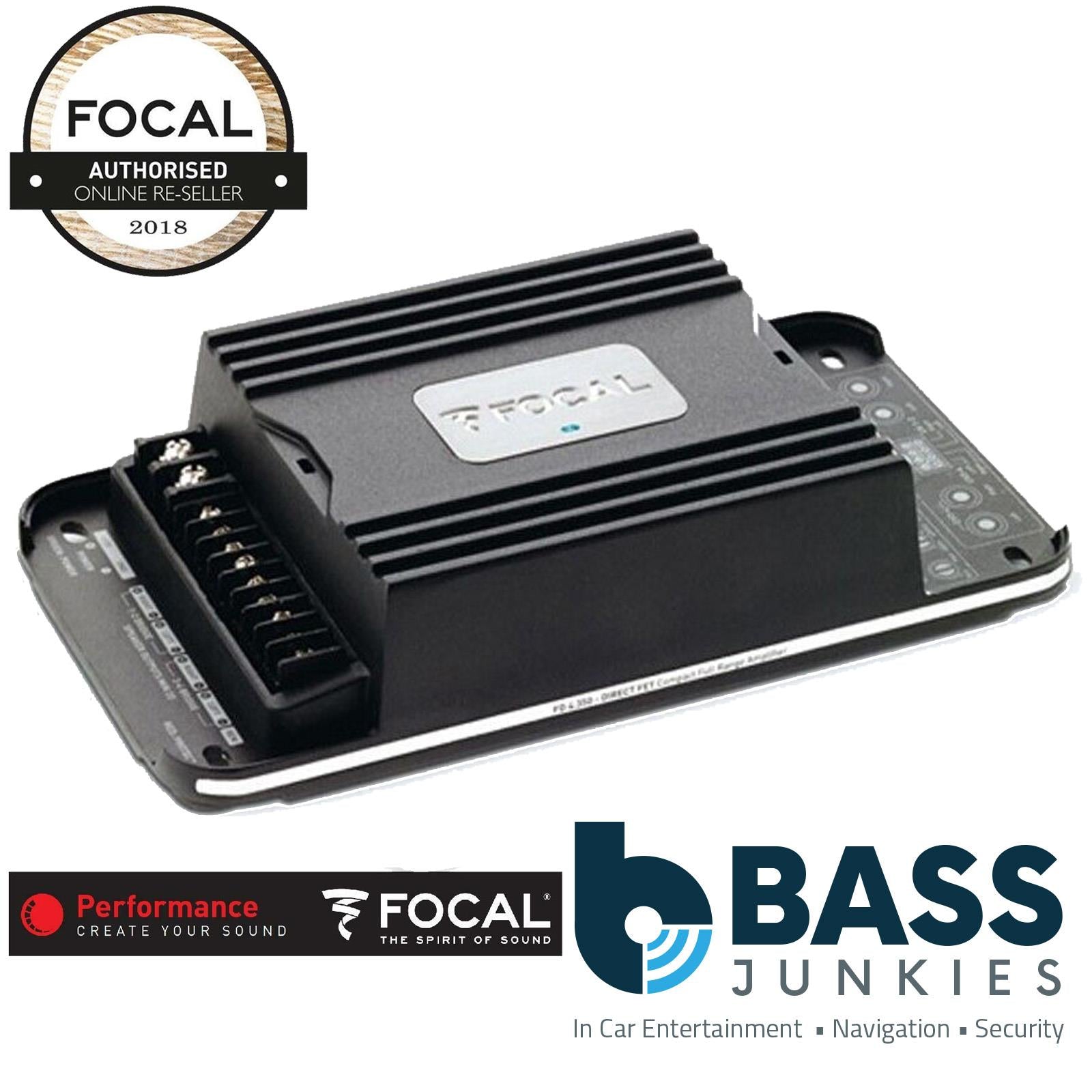 Focal FDS4.350 - 4/ 3/2 Channel Class D 200 Watt RMS Compact Car Amplifier Amp