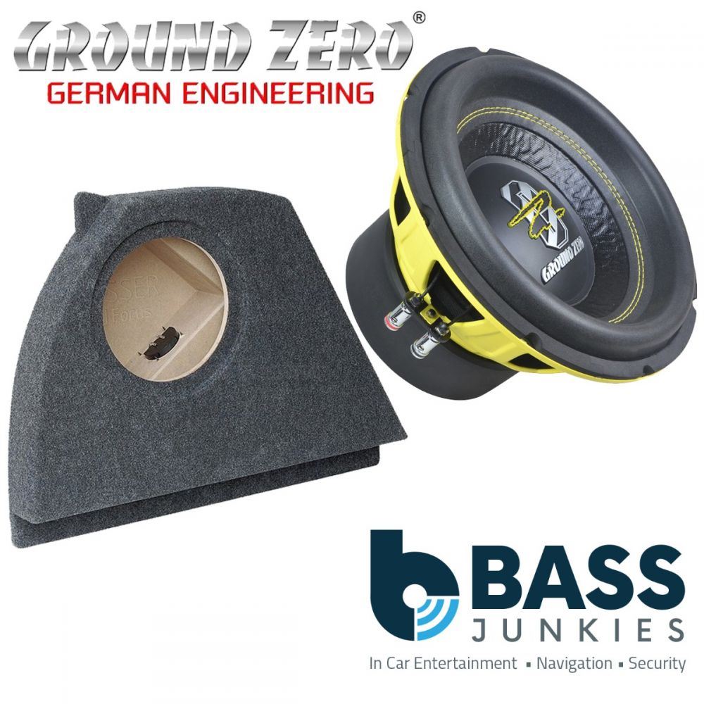 Ford Focus MK1 1998-2005 Ground Zero GZIW 10SPL - 10" Inch 25cm 700 Watts Car Subwoofer Custom Bass Box Kit