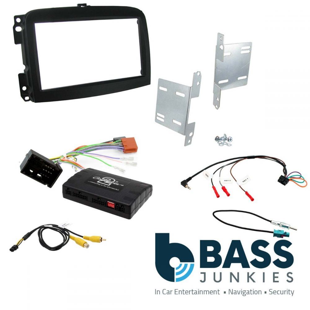 Connects2 CTKFT12 Fiat 500L 2012 On Car Stereo D/Din Fascia Steering Wheel Interface Kit
