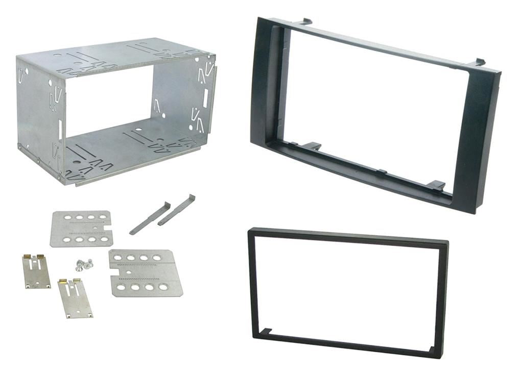 Grundig 6.8" Apple Android Double Din Stereo Fitting Kit + Steering Wheel Stalk Controls to fit VW Touareg 2003-10