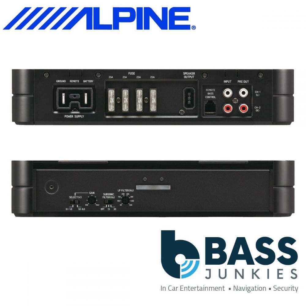 Alpine PDX-M12 1 Channel Monoblock 1200 Watts Class-D Digital Car Bass Sub Subwoofer Amp Amplifier