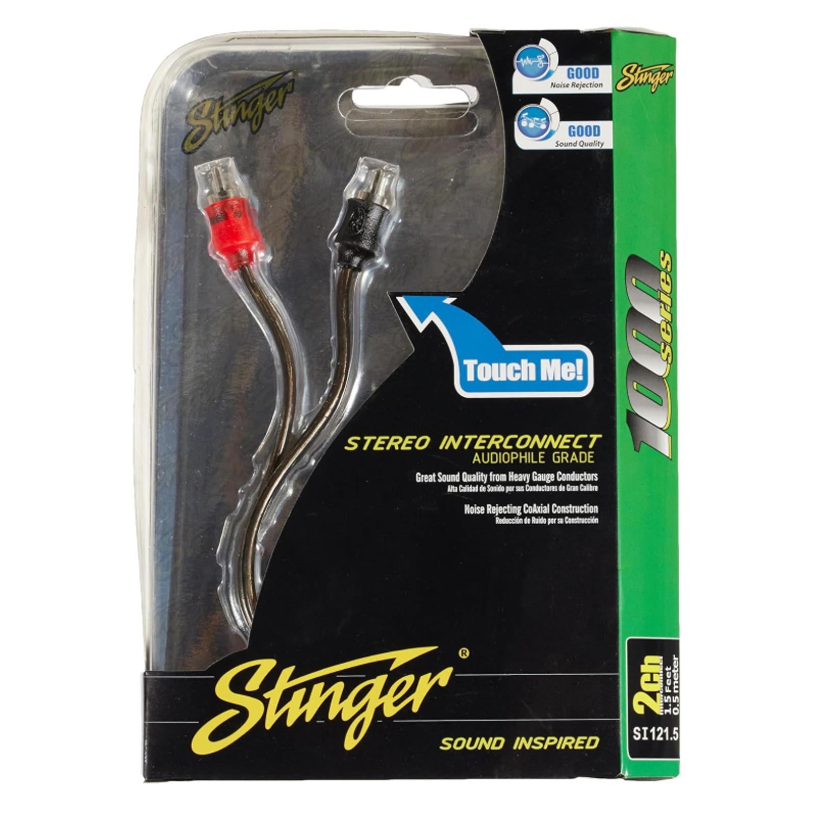 Stinger SI121.5 1.5FT 0.45 METER 1000 SERIES 2CH COAXIAL RCA