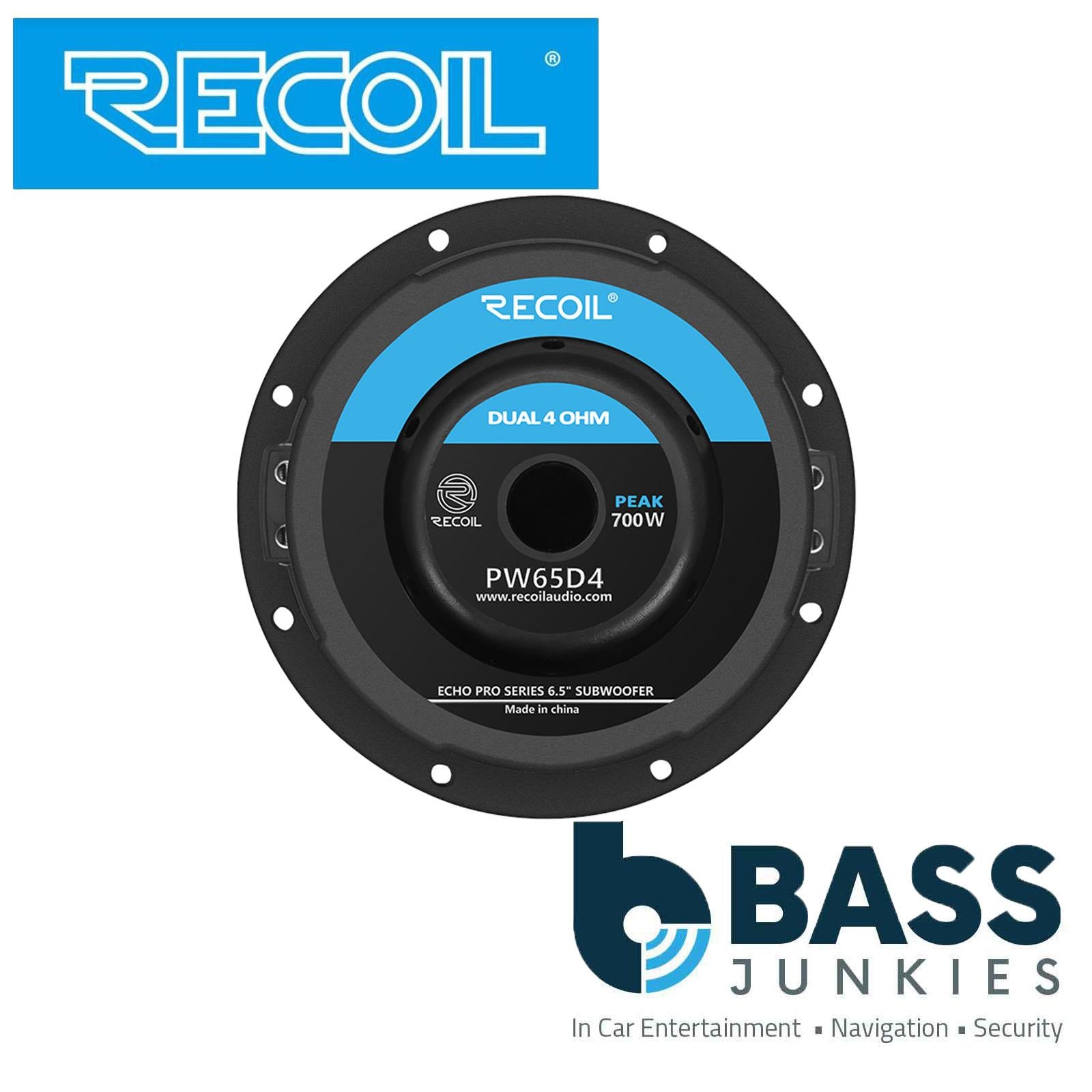 RECOIL PW65D4 - 400 Watts 6.5" 17cm Echo Pro Series Dual 4 Ohm Car Subwoofer