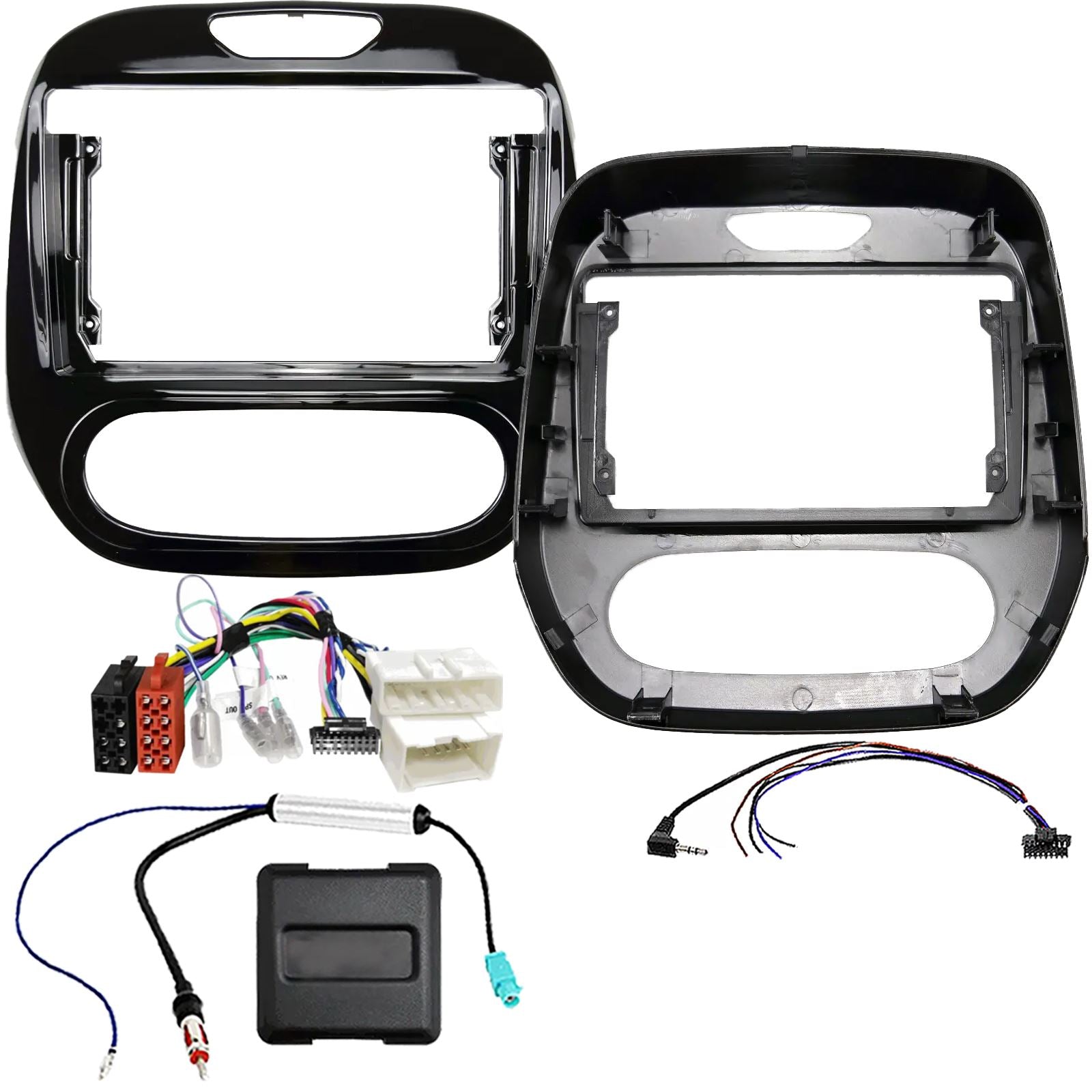 For Renault Captur Black 2013-17 Fascia Panel Interface for 9" Android Car Radio