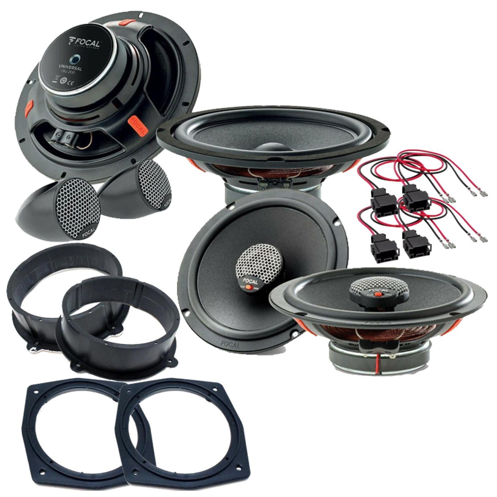 Audi TT MK2 -  8" Focal Front Door & 6.5" Rear Side Car Speaker Upgrade Fitting Kit