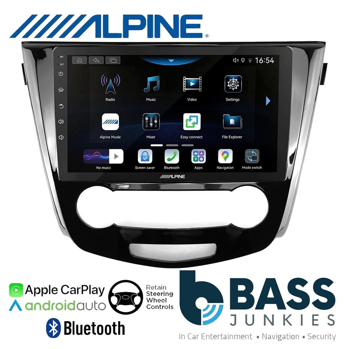 Alpine 9" CarPlay Android Car Stereo Kit For Nissan Qashqai X-Trail Black 14 On