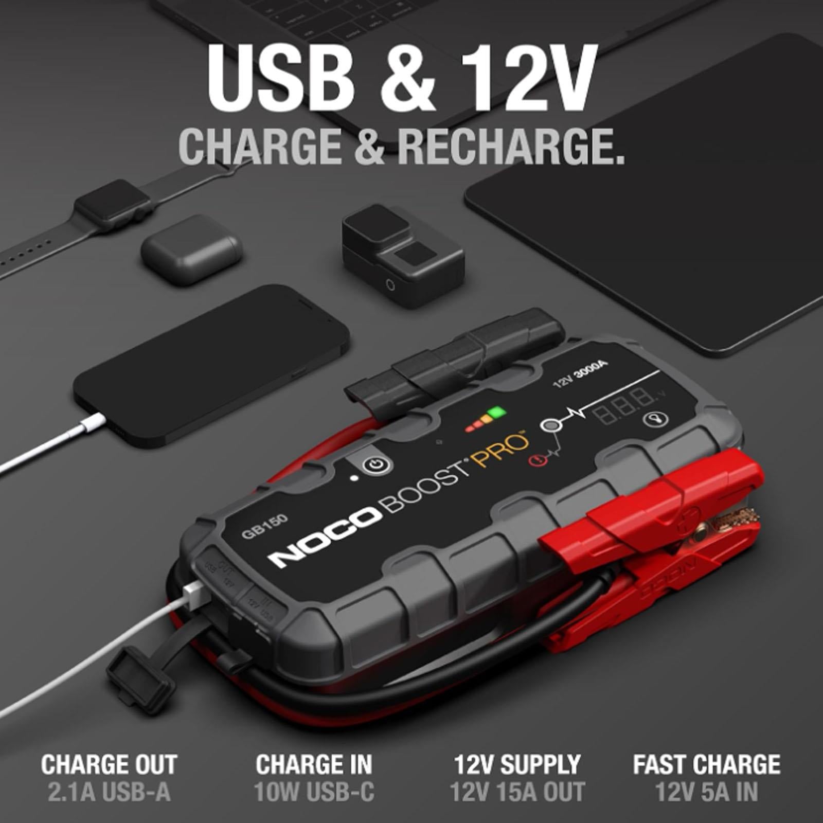 NOCO GB150 - 3000A UltraSafe Lithium Jump Starter Power Bank 12V