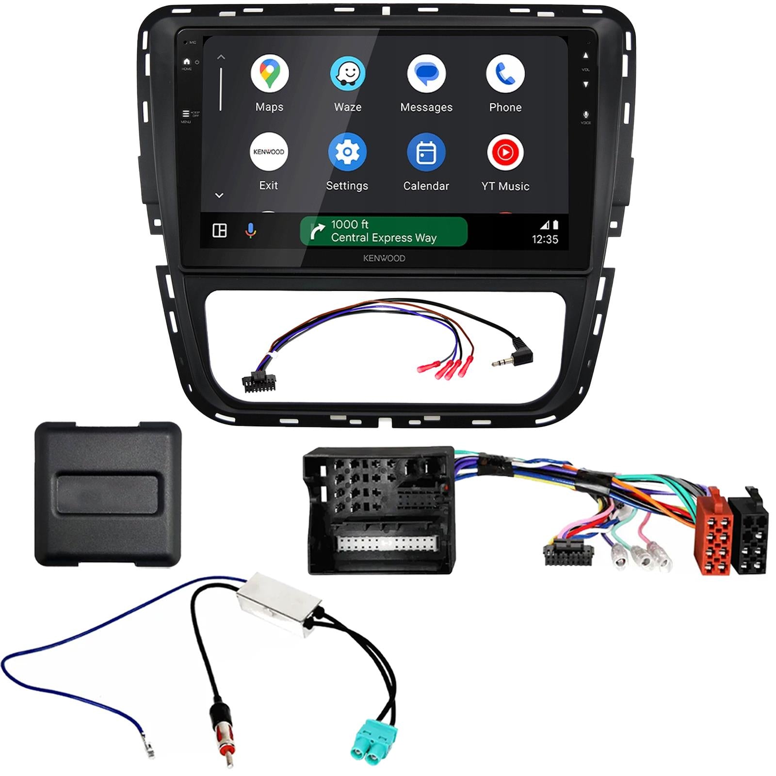 Kenwood 9" CarPlay Android Car Stereo Kit For Volkswagen Passat Manual AC 12-15