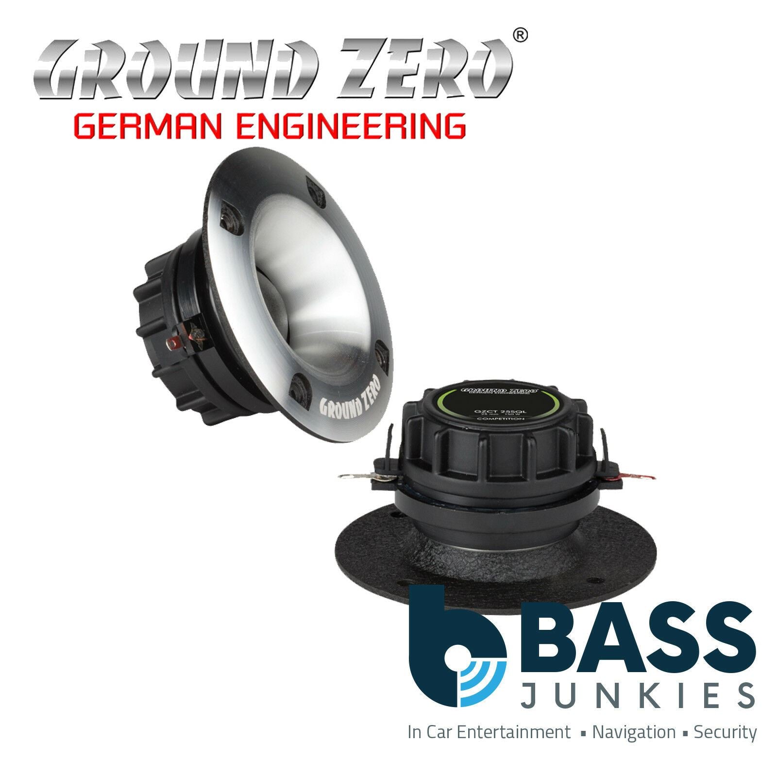 Ground Zero GZCT 25SQL - 2.97" 100 WRMS 4-Ohm Car SQ Silk Dome Car Tweeter - Single