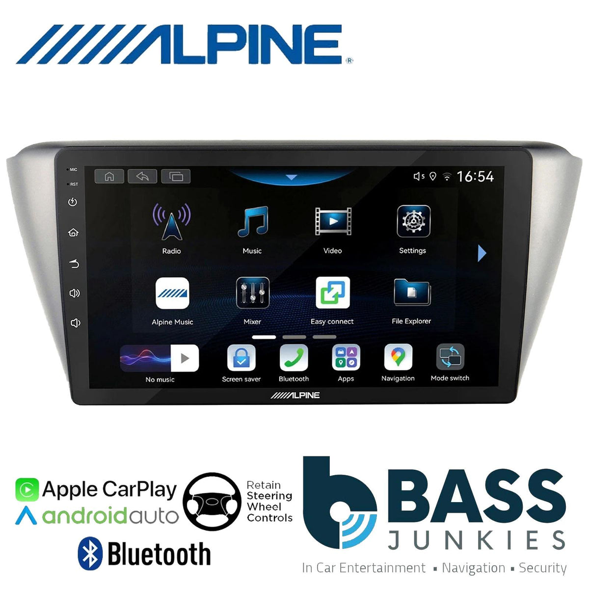 Alpine 9" CarPlay Android Car Stereo Kit For Skoda Fabia 2014 Onwards