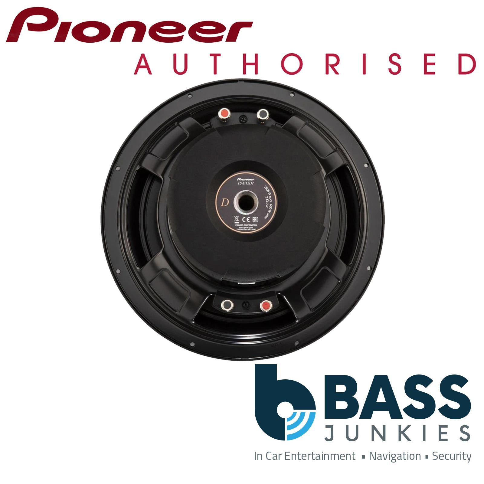 Pioneer TS-D12D4 - 2000 Watts 12" 30cm Dual 4 Ohm D-Series Car Sub Subwoofer