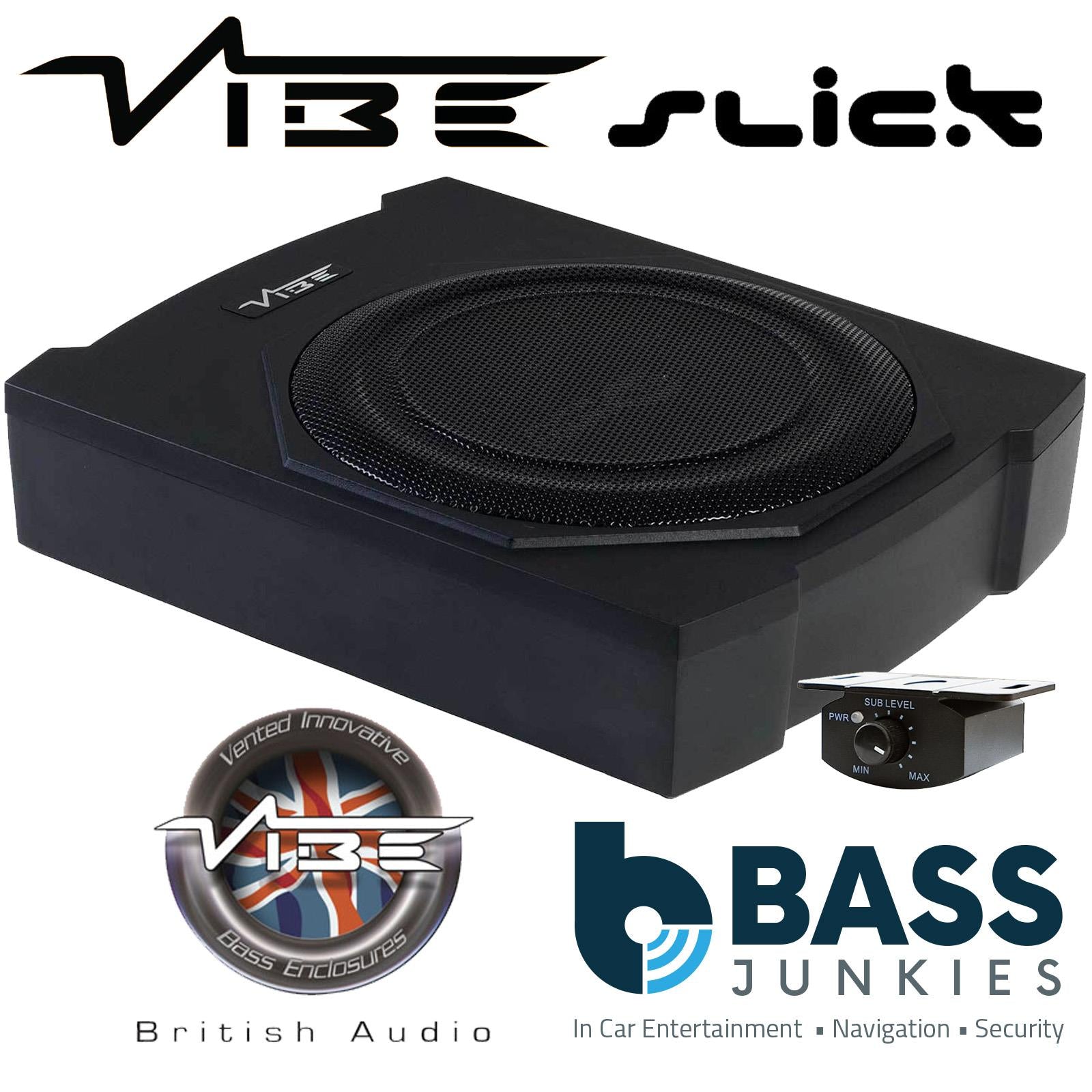 Vibe SLICKC10A-V0 540 Watts Active 10" Underseat Car Sub & Bass Controller
