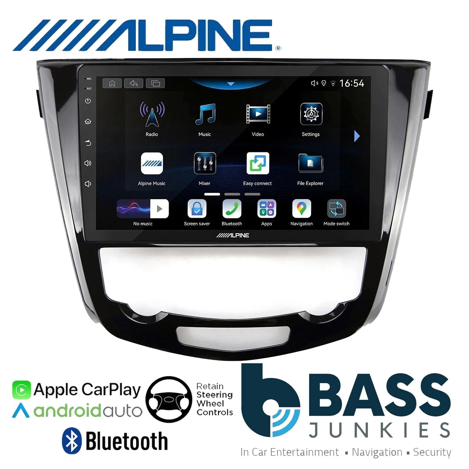 Alpine 9" CarPlay Android Car Stereo Fitting Kit For Nissan X-Trail Black 2014