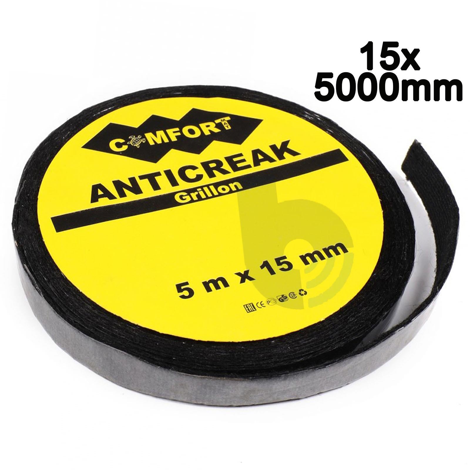 Comfort GRILLON TAPE - 1.6mm x 15mm x 5000mm Anti-creak Car Grillon Tape