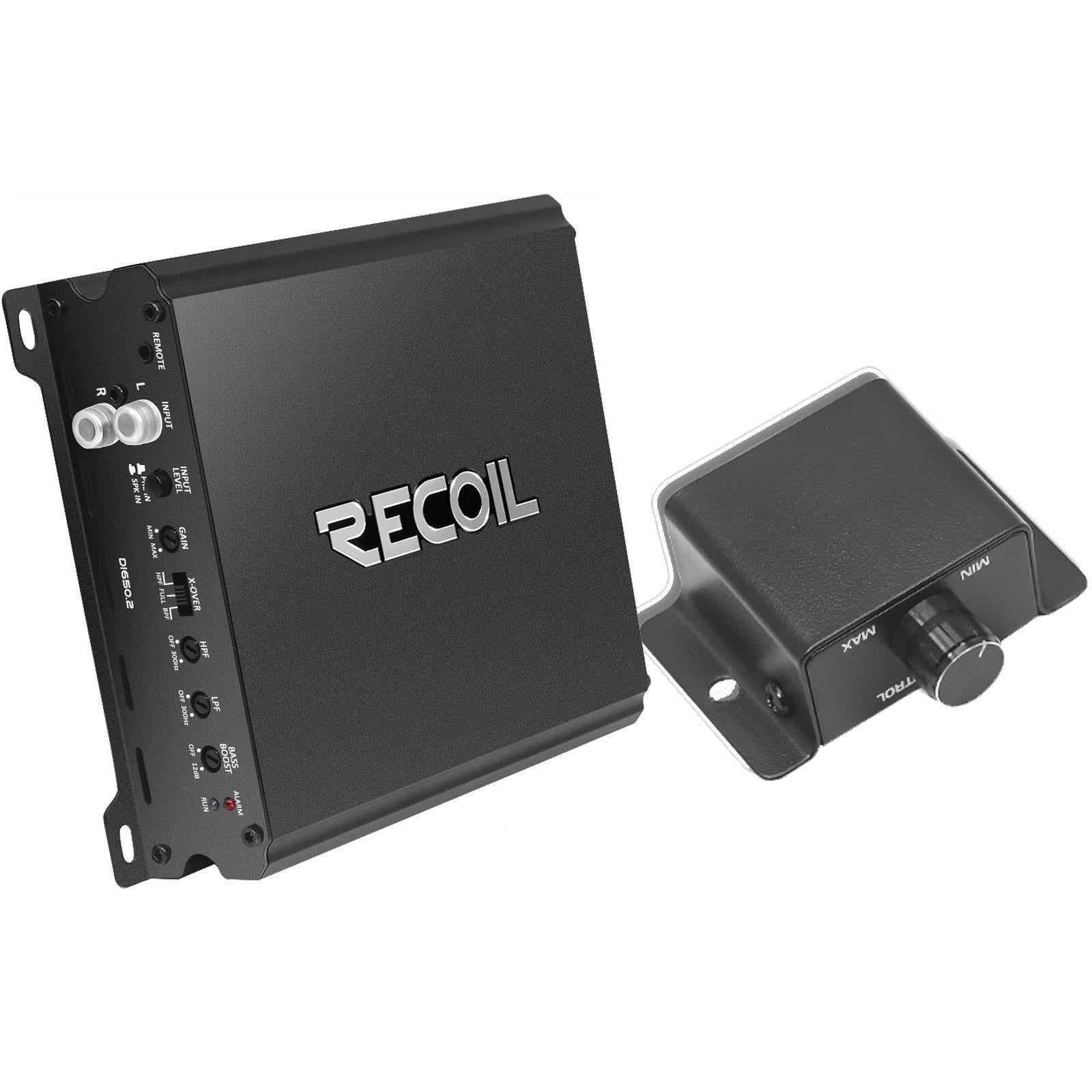 RECOIL DI650.2 -1400 Watts 2-Channel 2-4 Ohm Stable Class-D Car Audio Amplifier