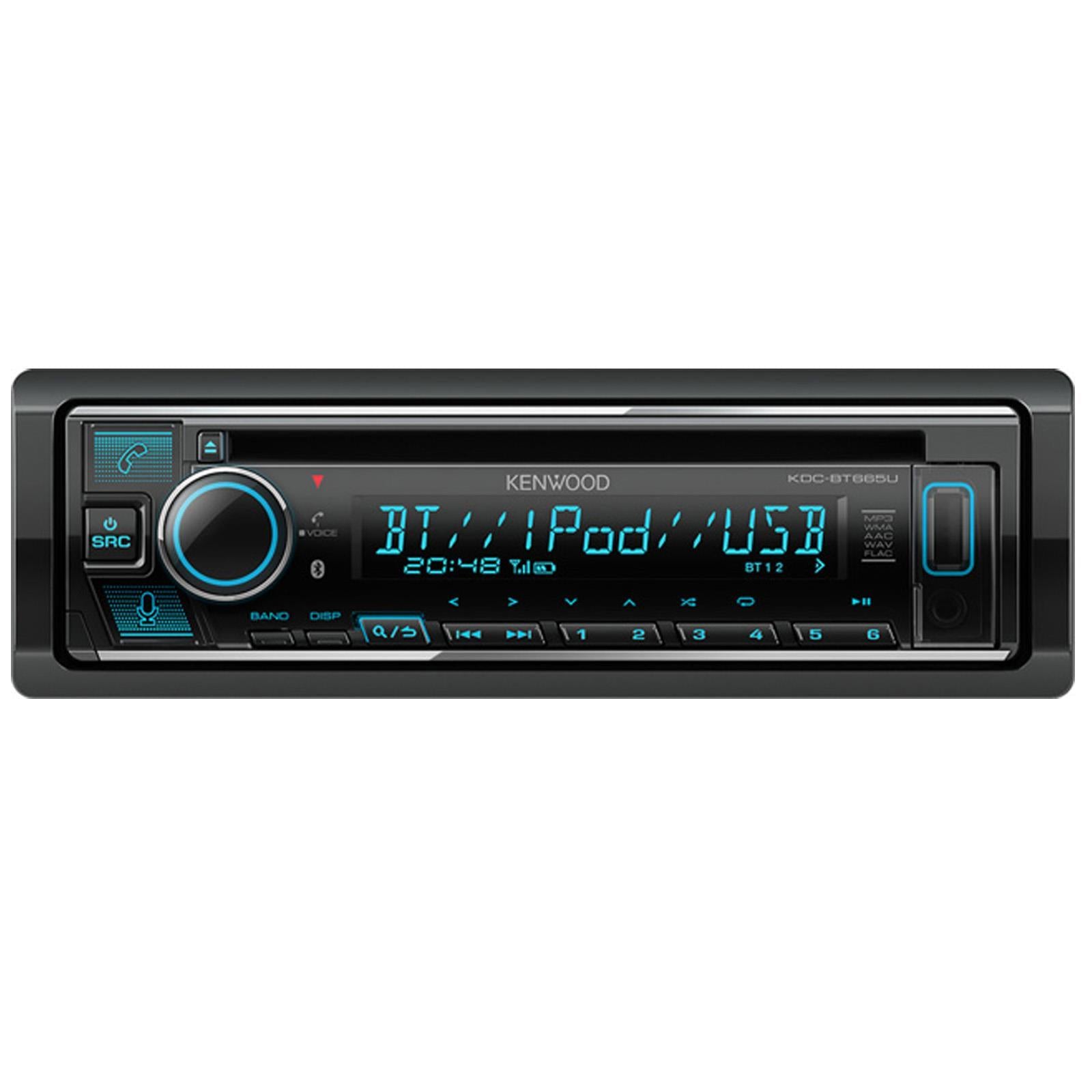 Kenwood KDC-BT665U - CD MP3 USB iPhone Android Alexa Bluetooth Single Din Car Stereo