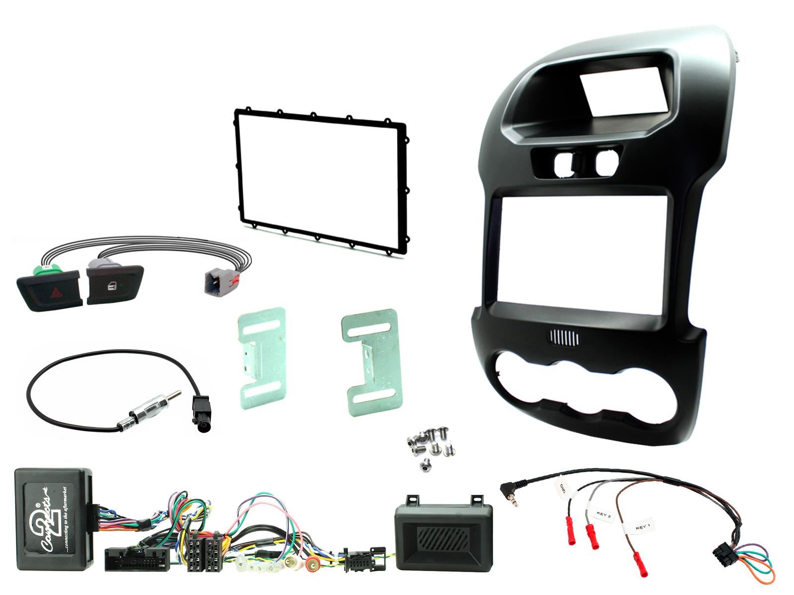 Connects2 Double Din Stereo fitting kit for Ford Ranger 2013-2016	 Vehicle Specific Stereo Screen Steering Controls Fitting Kit