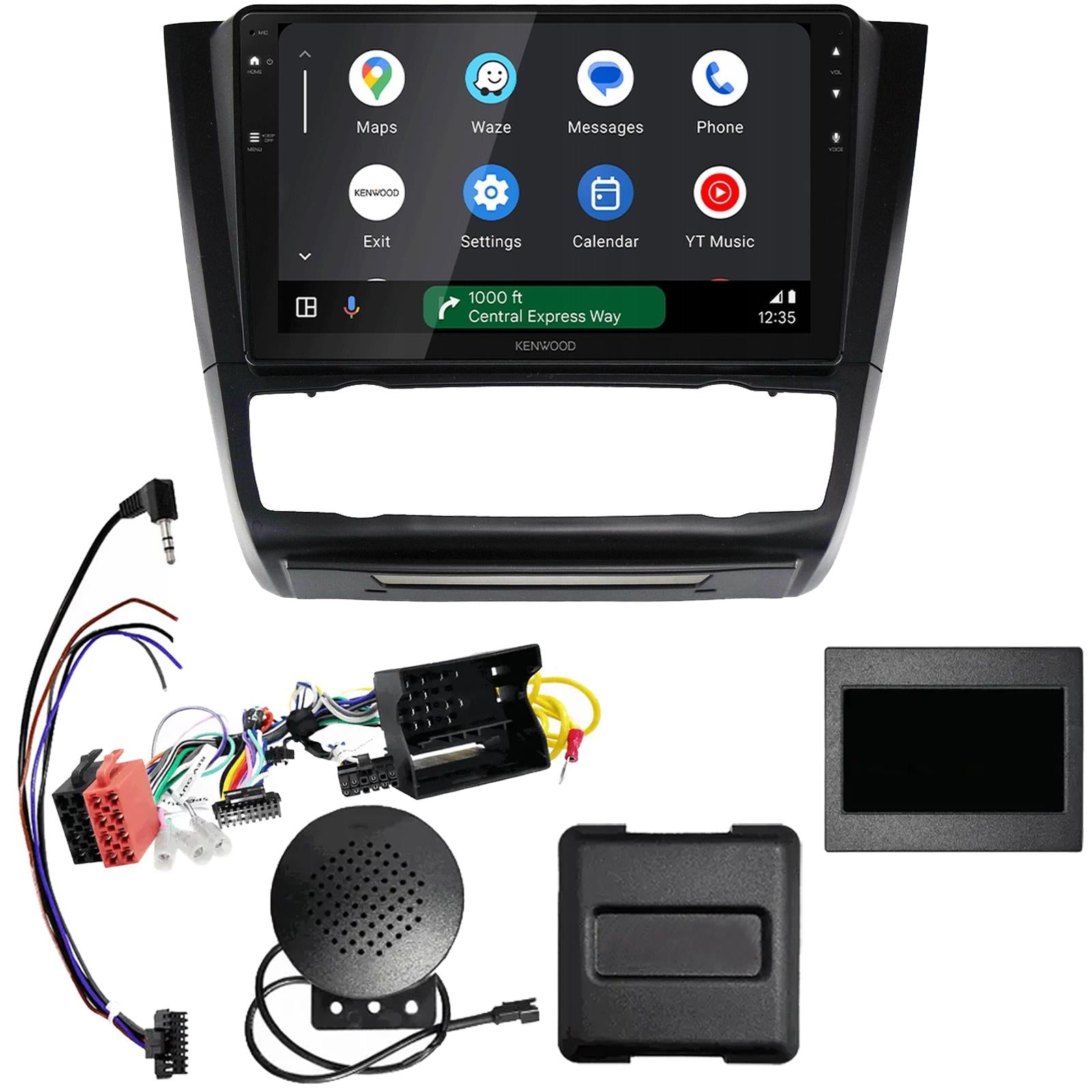 Kenwood 9" CarPlay Android Car Stereo Kit For BMW 1 Series Auto AC 2008-2012