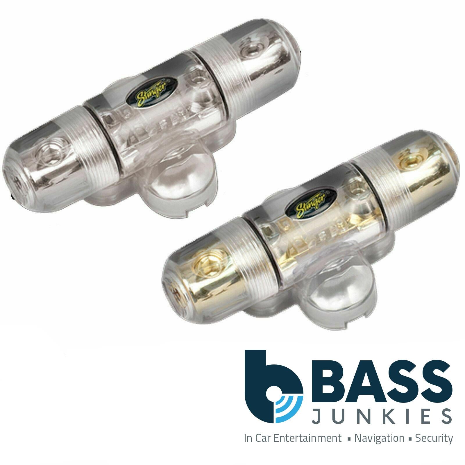 Stinger SPD5801 Shoc-Krome MIDI Fuse Holder 4 or 8GA In/Out