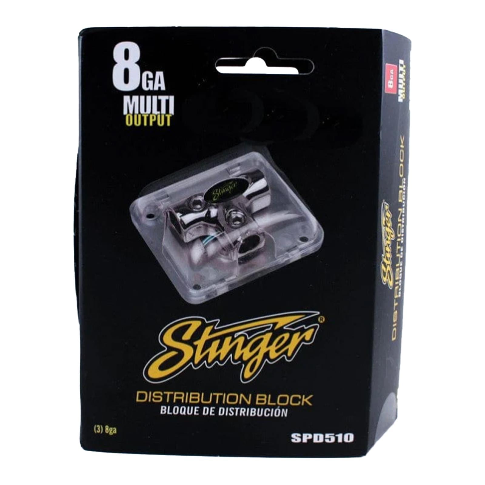 Stinger SPD510 Power Distribution T-Block – 3 × 8 Gauge Inputs/Outputs