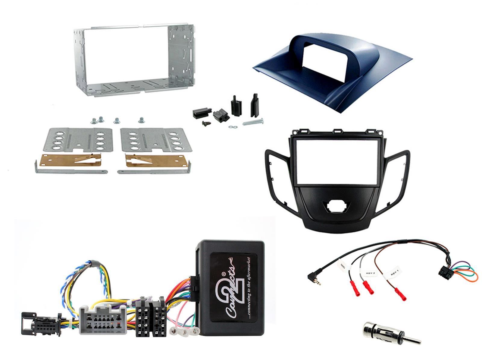 Connects2 CTKFD08 Ford Fiesta MK7 08-10 Black/Blue Fascia Panel & Steering Wheel Interface