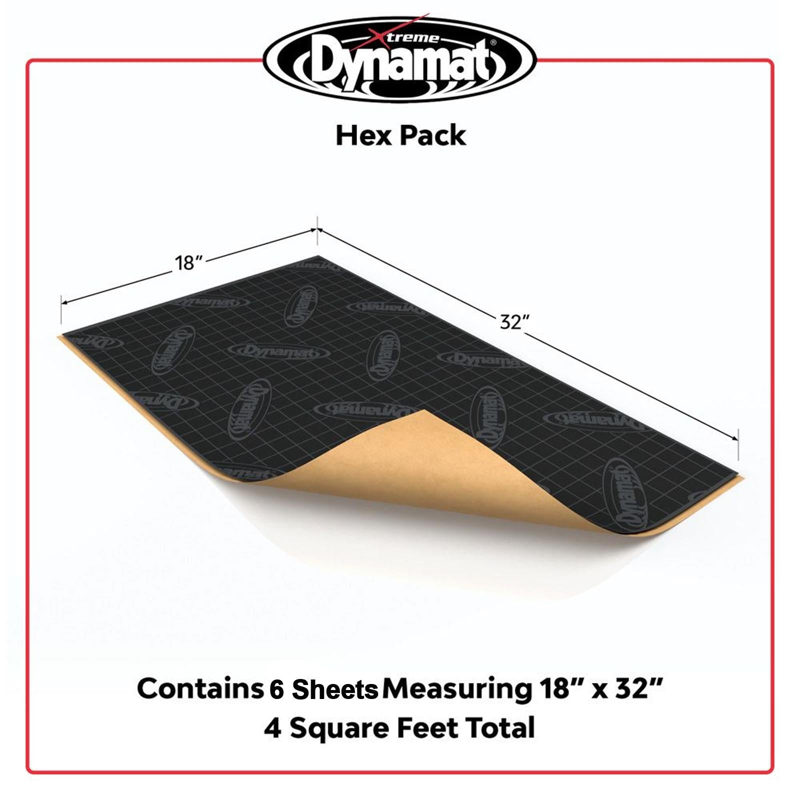 Dynamat Xtreme Hex Pack Bulk Box of 6 Sound Deadening Sheets 2.22m² (24 sq ft)
