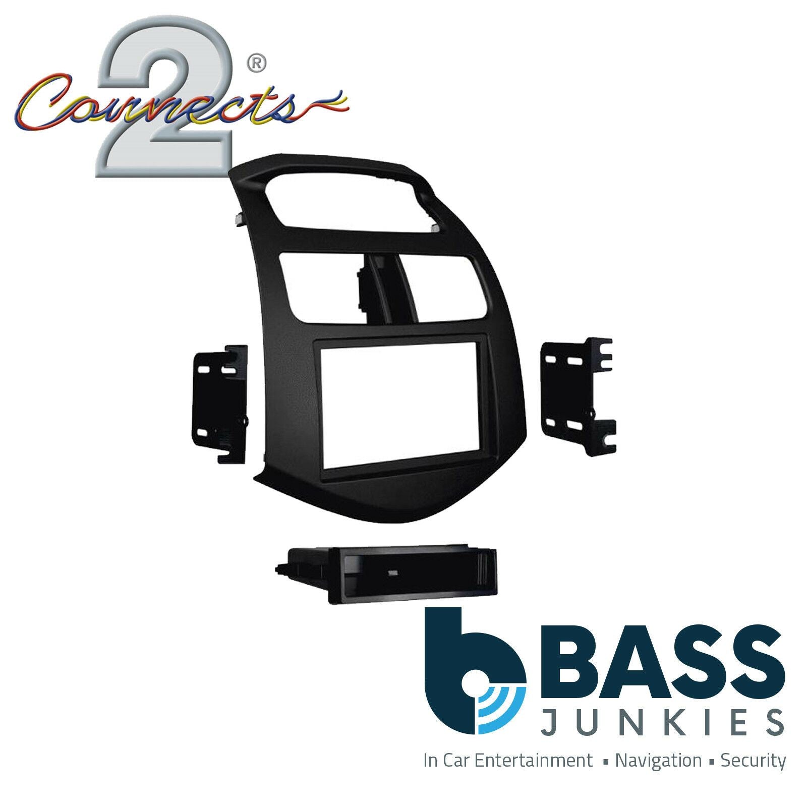 Connects2 CT23CV12 Chevrolet Spark Sonic Car Stereo Double Din Fascia Panel & Cage Kit