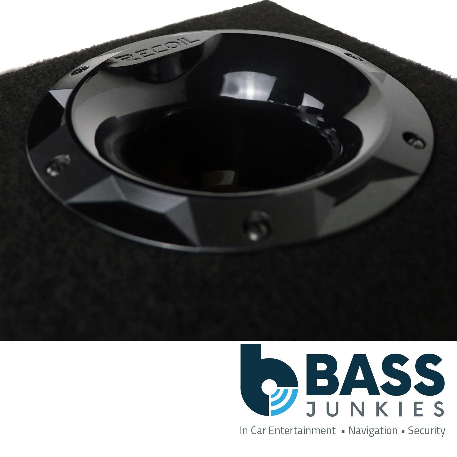 Recoil SUB12PB - Single 30cm 12" Inch Ported Black Carpet Car Subwoofer Bass Box