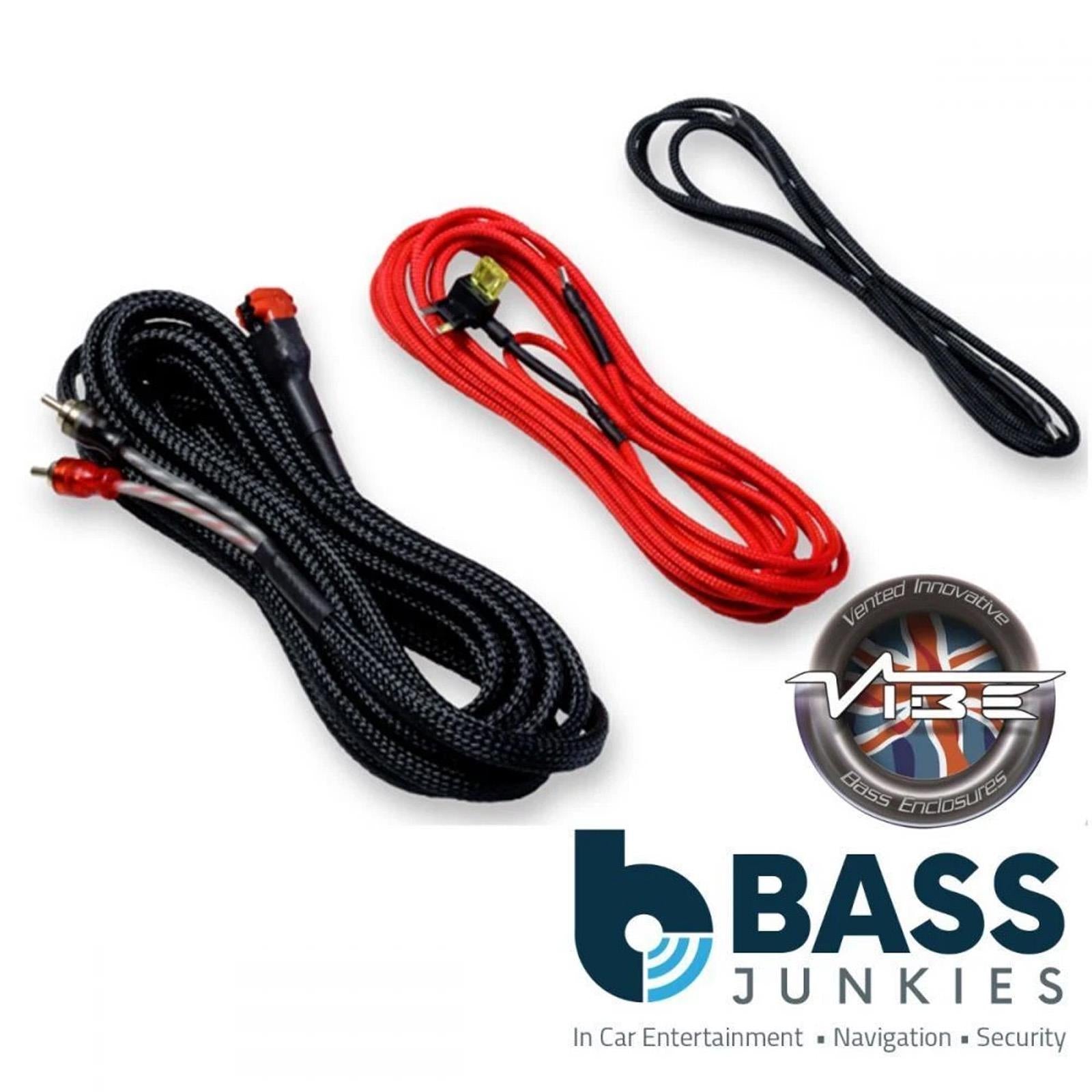 Vibe BLACKAIRP8-V6 8" 1500 Watts Passive Car Sub Bass Box & Vibe Powerbox Amplifier With Amp Kit
